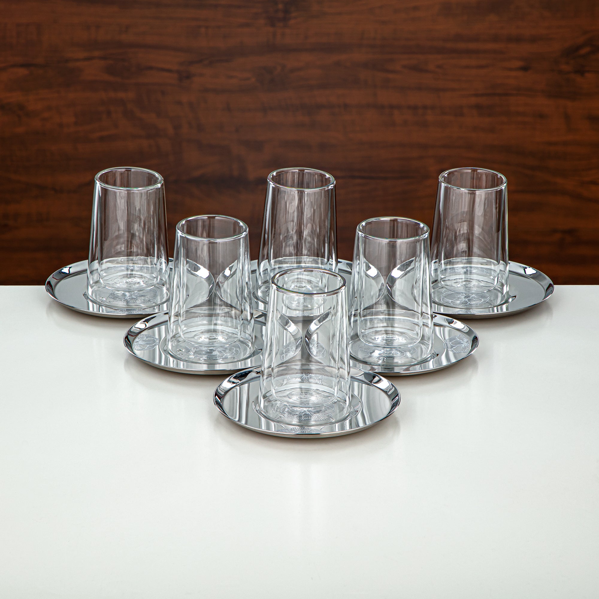 طقم ترامس المرجان 20 قطعة | فضي مطفي 1L + 1L (GOK-S-MS-MS + 18PCS-12257-3) – تقديم أنيق | التجمعات، المناسبات الخاصة، رمضان، عيد