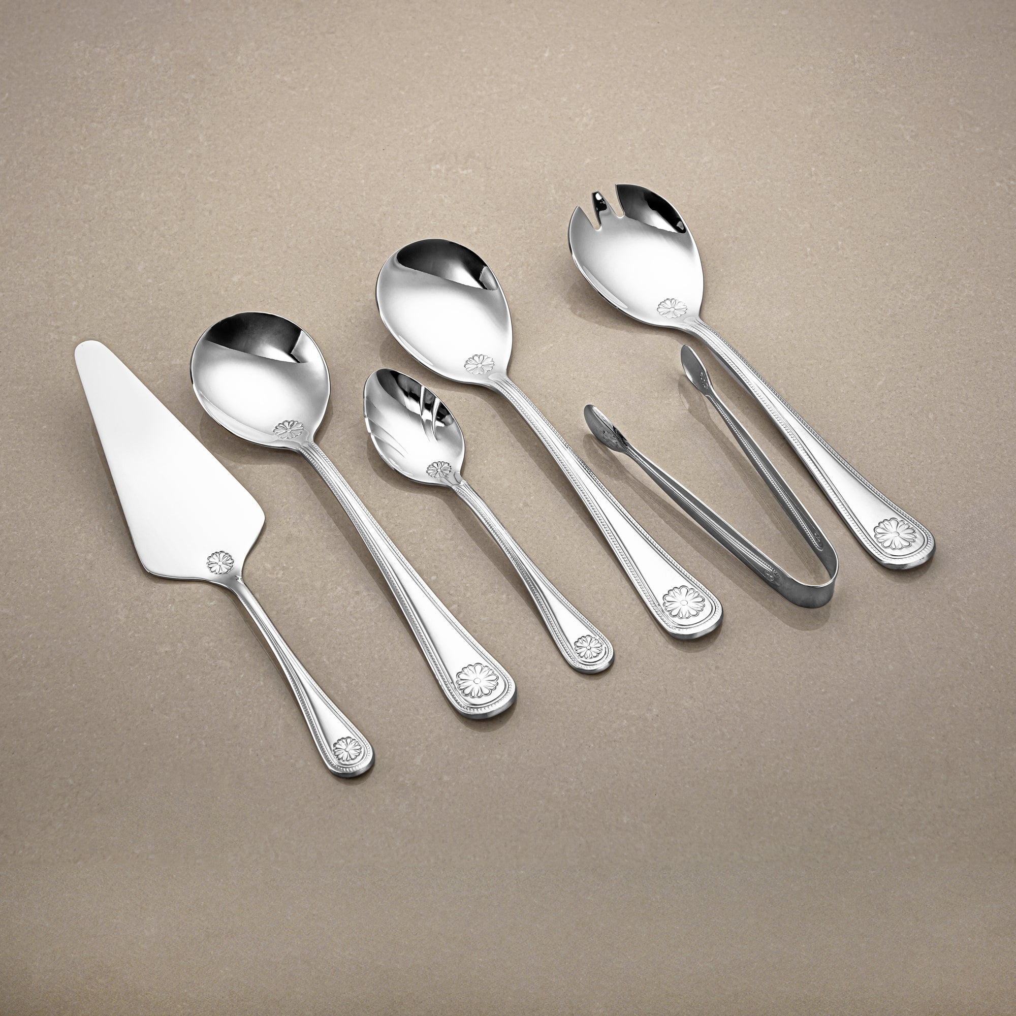 Almarjan Cutlery Set 84 Pieces, Stainless Steel, Leather Case, Silver (CUT0010345) Elegant Cutlery Set
