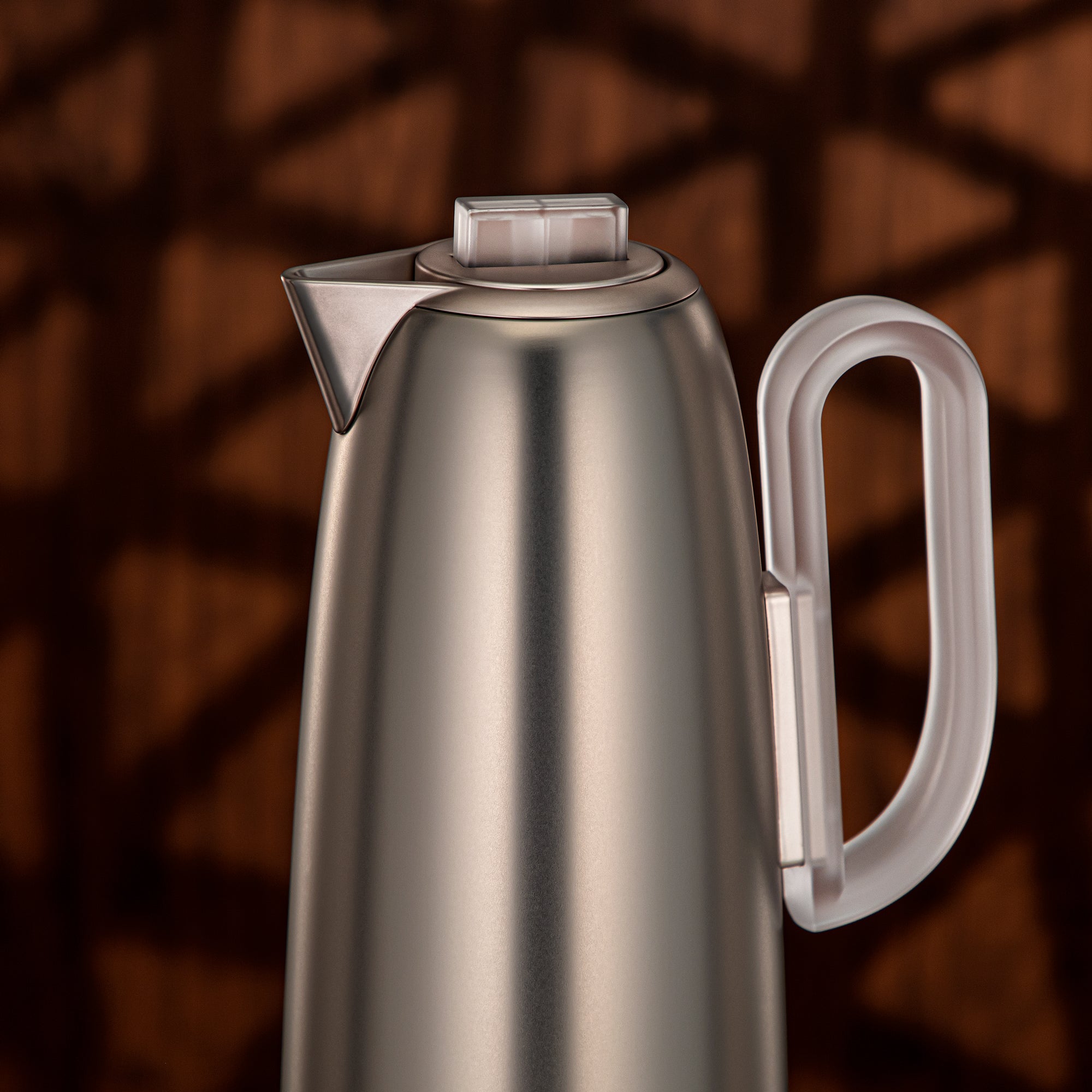 Almarjan Vacuum Flask Set 0.7L & 1L Matt Nickel & Frost