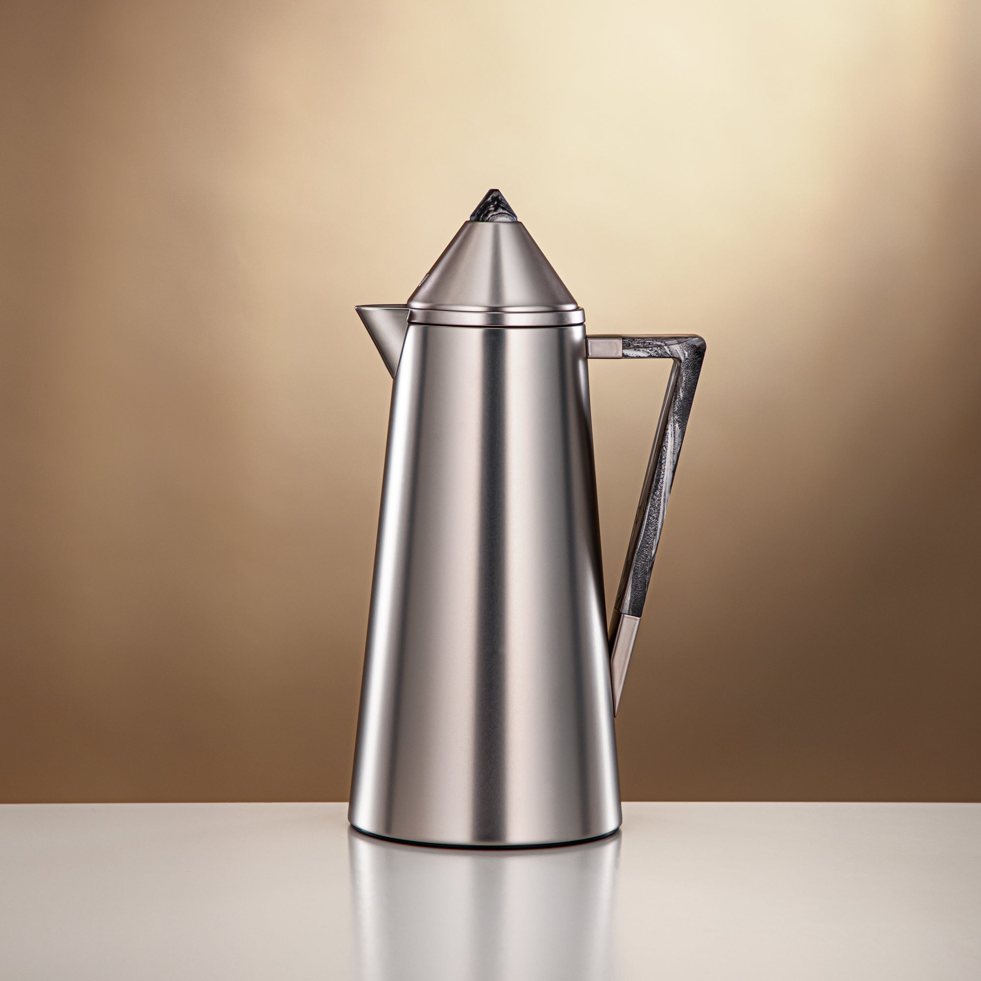 Almarjan Vacuum flask 0.7L + 1.0L Matt nickle & marble (FG818-070/100 MNI/BM)