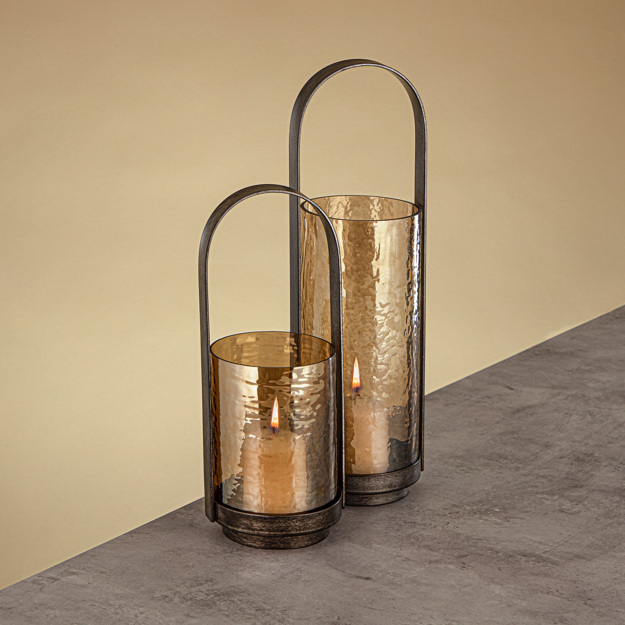 فانوس المرجان هوريكان 32 سم فضي عتيق