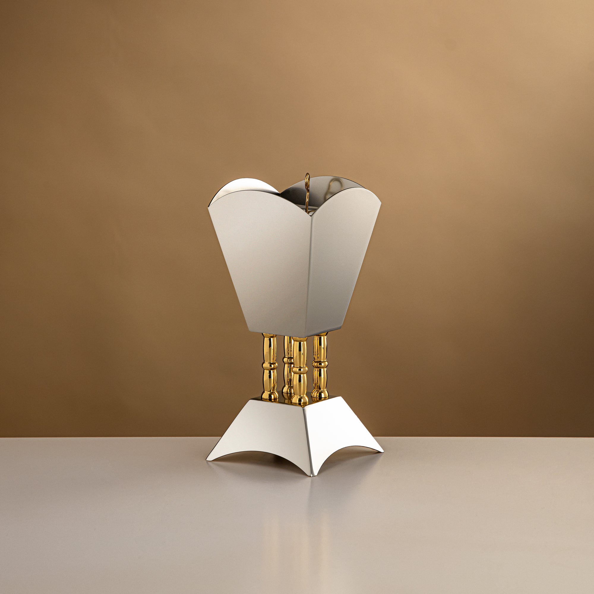 المرجان حصيرة مبخرة 20.5 سم نيكل وذهب - HT2506066