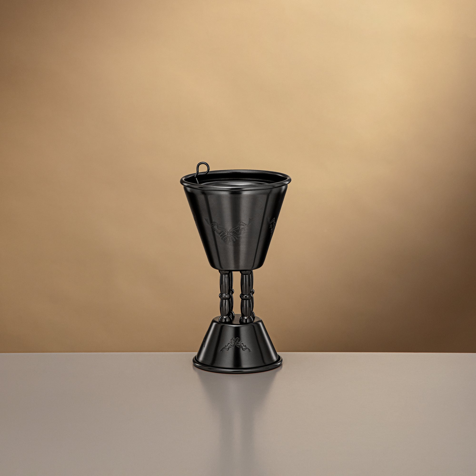 المرجان مبخرة بخور 18 سم أسود غير لامع - HT2506094