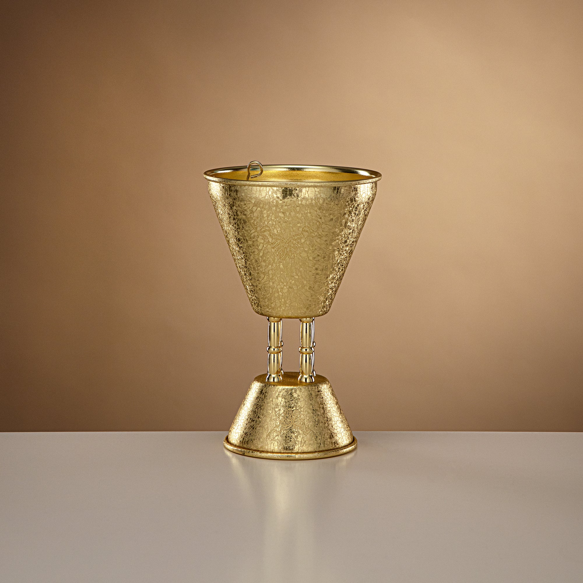 مبخرة المرجان من النحاس بتصميم متشقق، 21 سم