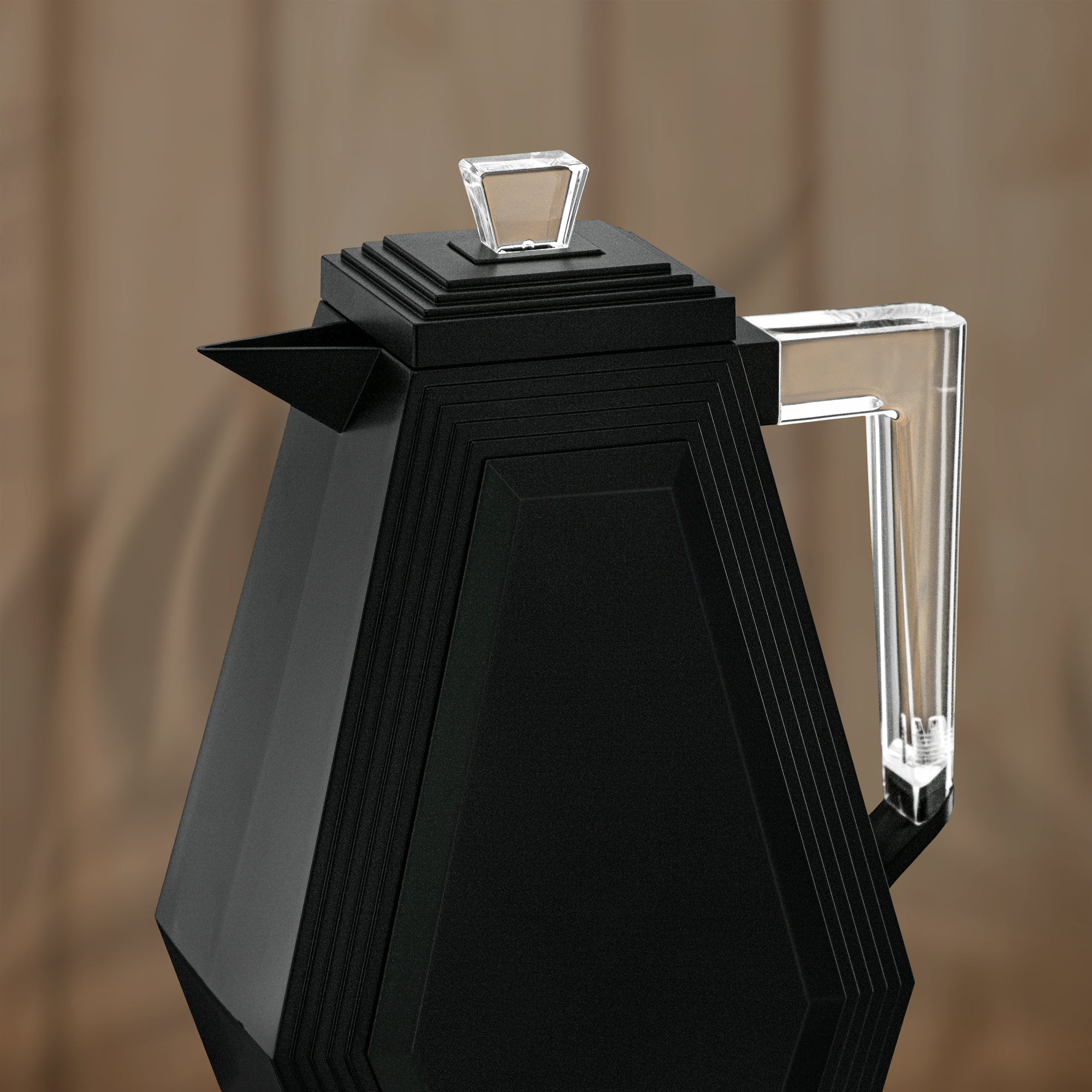 طقم ترامس المرجان 0.7 لتر + 0.7 لتر أسود غير لامع وشفاف