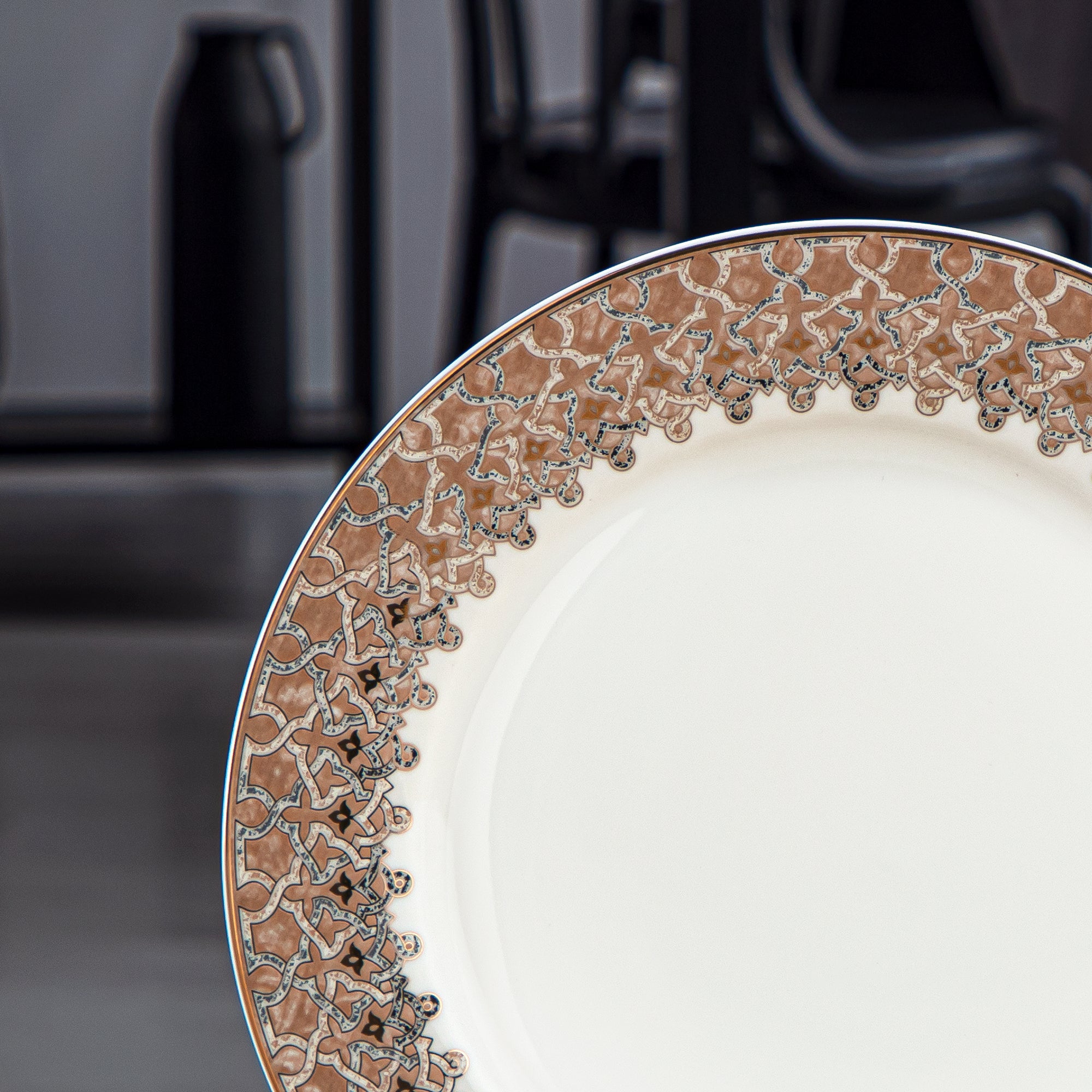 طقم اطباق حلى بورسلين من المرجان 7.5 إنش 6 قطع - 2494