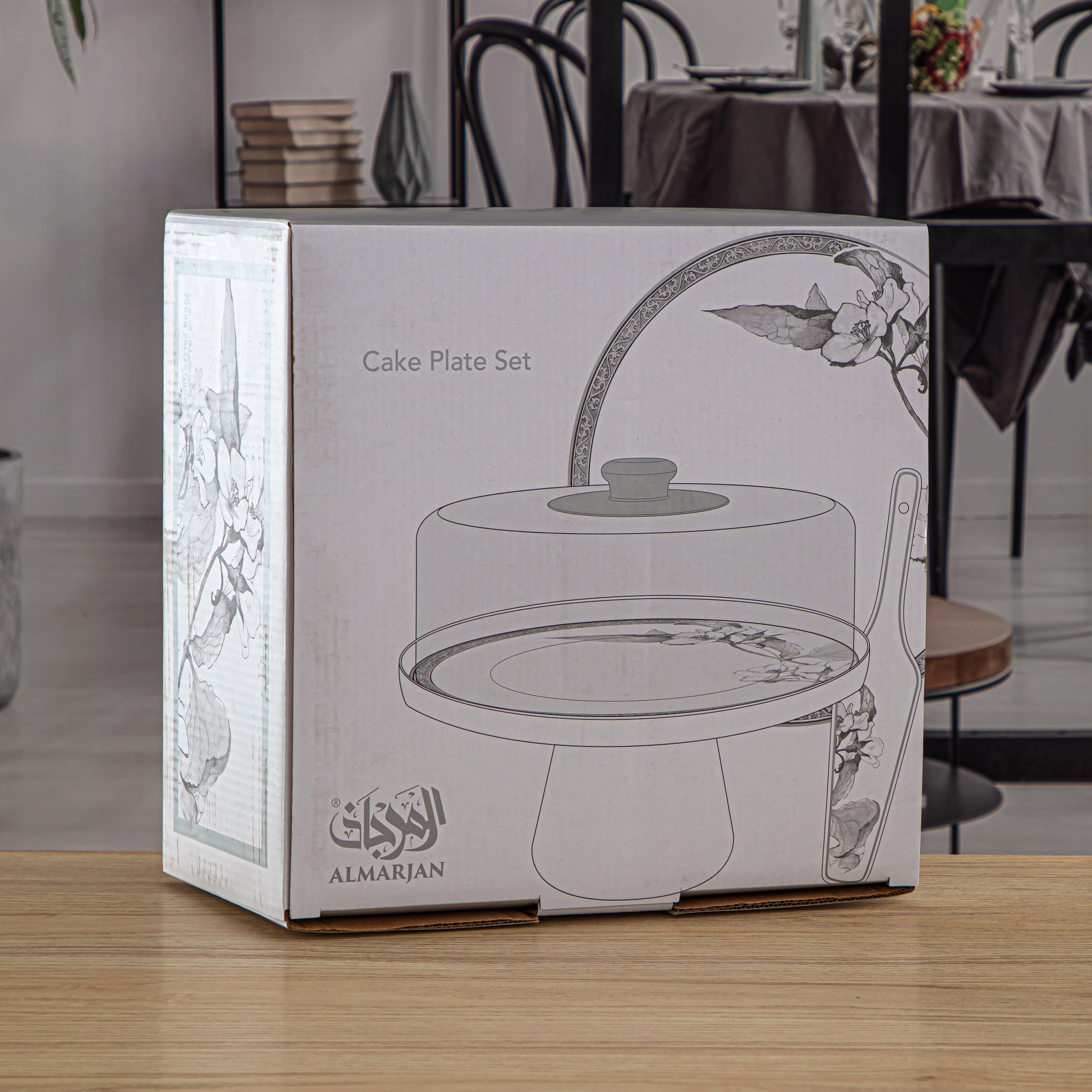 حامل كيك بورسلين من المرجان 30 سم - 8588