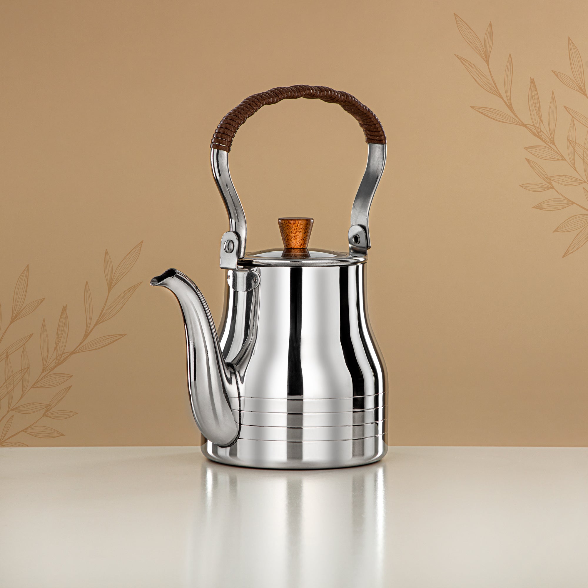 Almarjan Tea Kettle 0.9L Silver – Elegance
