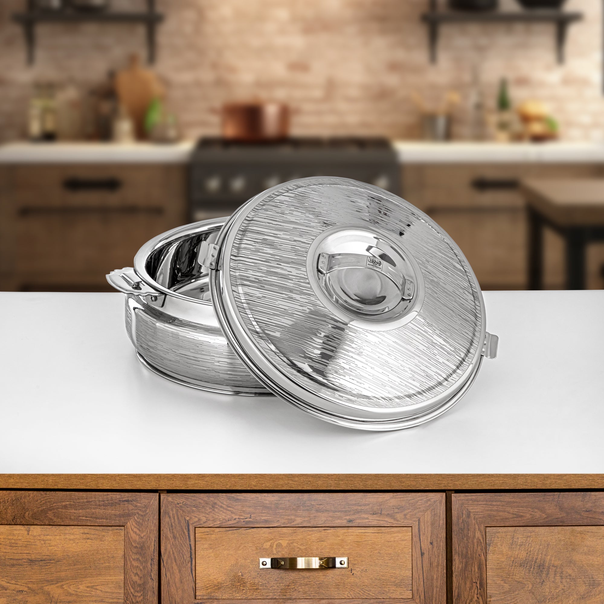 طقم حرارات المرجان ستانلس ستيل مكون من 3 قطع فضية - H24E12