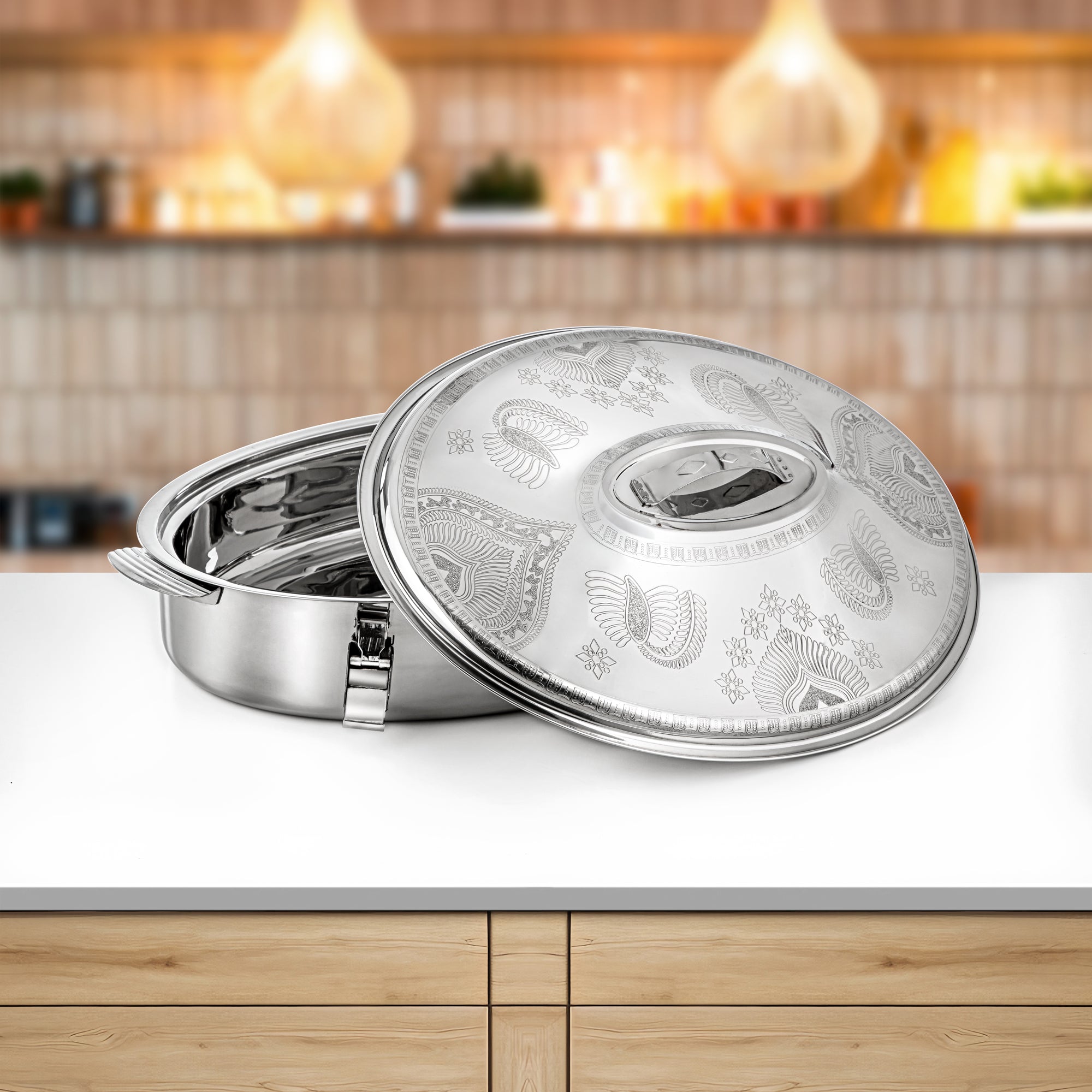 المرجان حرارات طقم ستانلس ستيل 40cm + 50cm + 60cm (H24E17) – مجموعة مندي | تقديم أنيق لرمضان والتجمعات