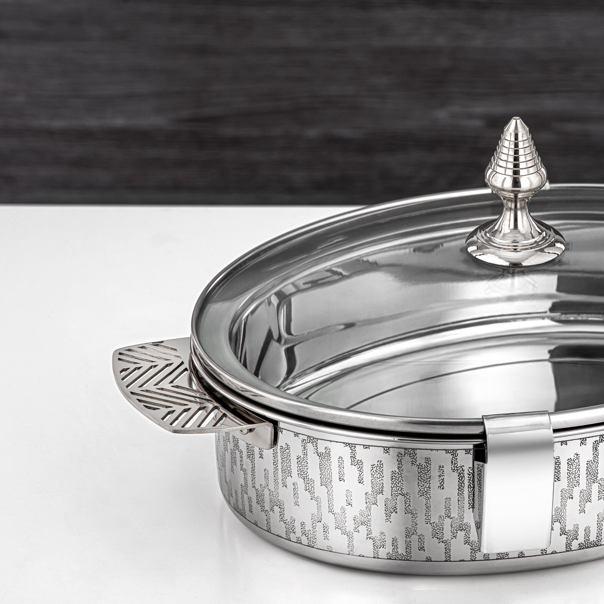 Almarjan Mandi Collection Hot Pot 30cm Silver