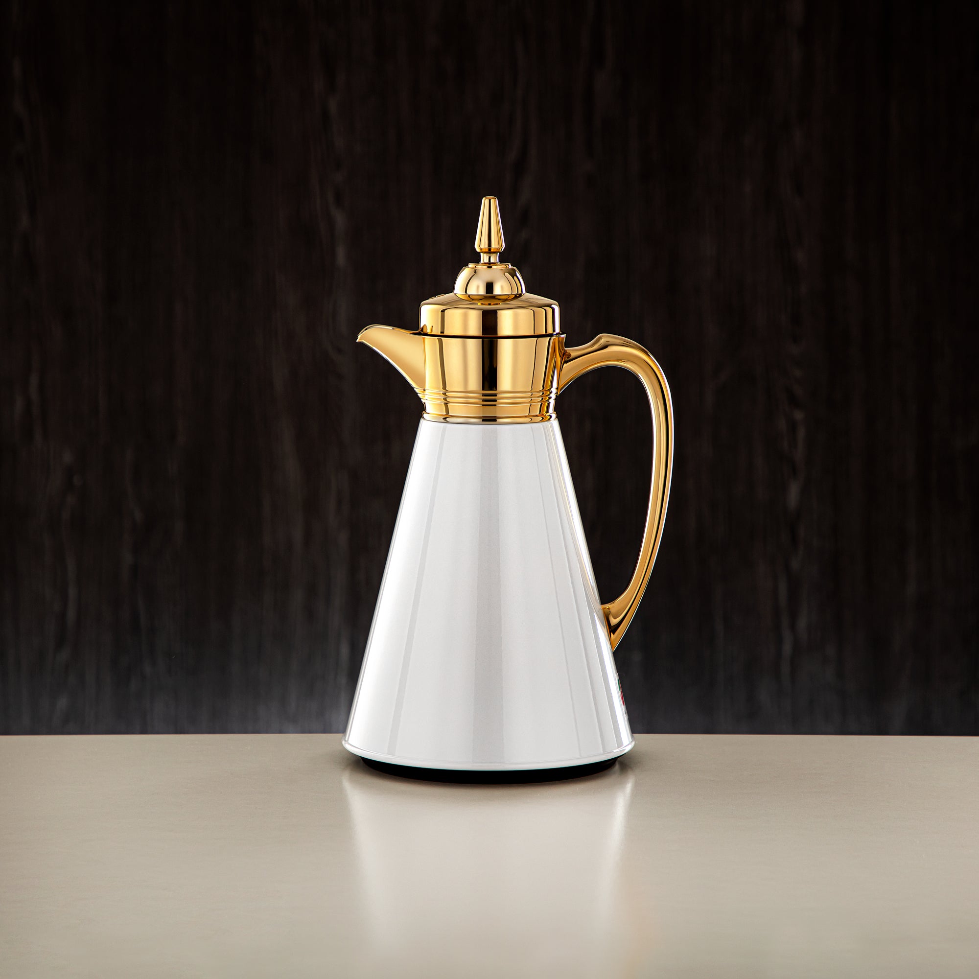 ألمرجان طقم ترامس، 0.7 لتر + 1 لتر، أبيض وذهبي (UBC-A0700/B1000 Q1ZC95) - أدوات تقديم رمضان