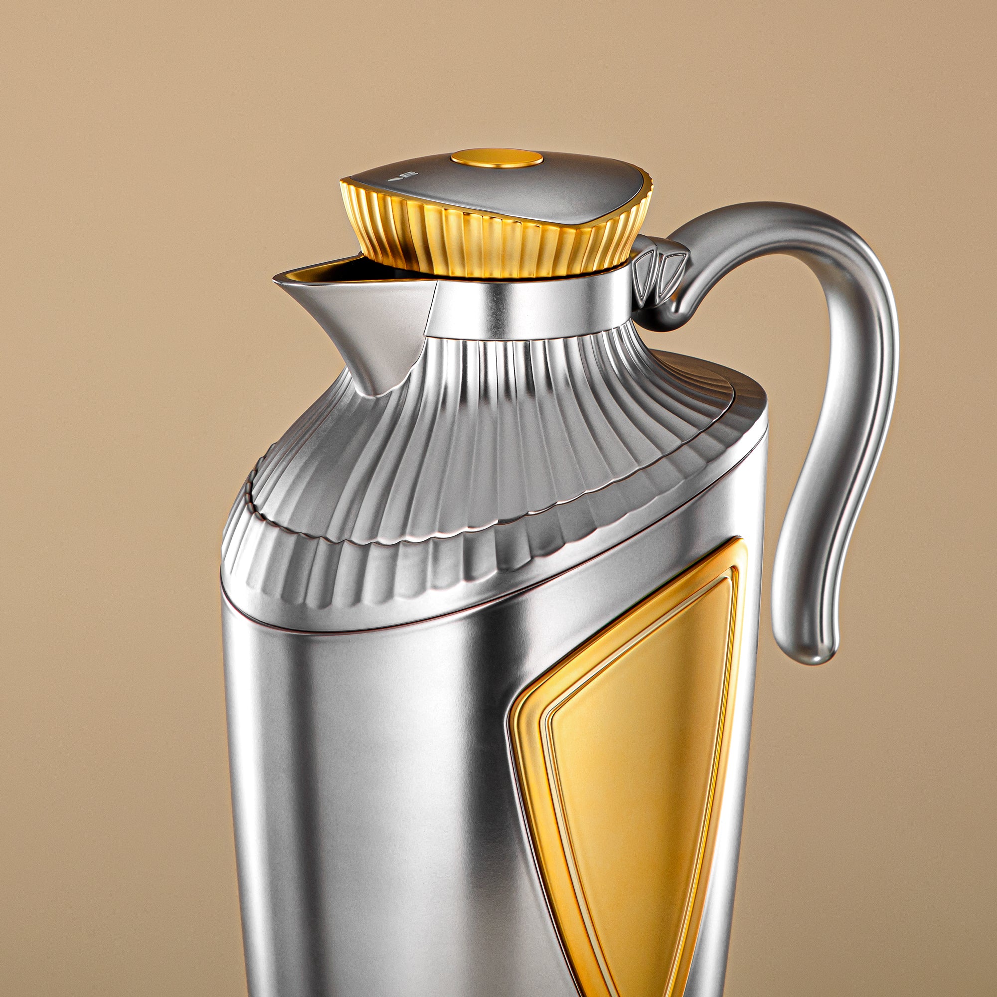 المرجان طقم ترامس قطعتان فضي مطفي وذهبي - UWP-0700/1000 E23E22