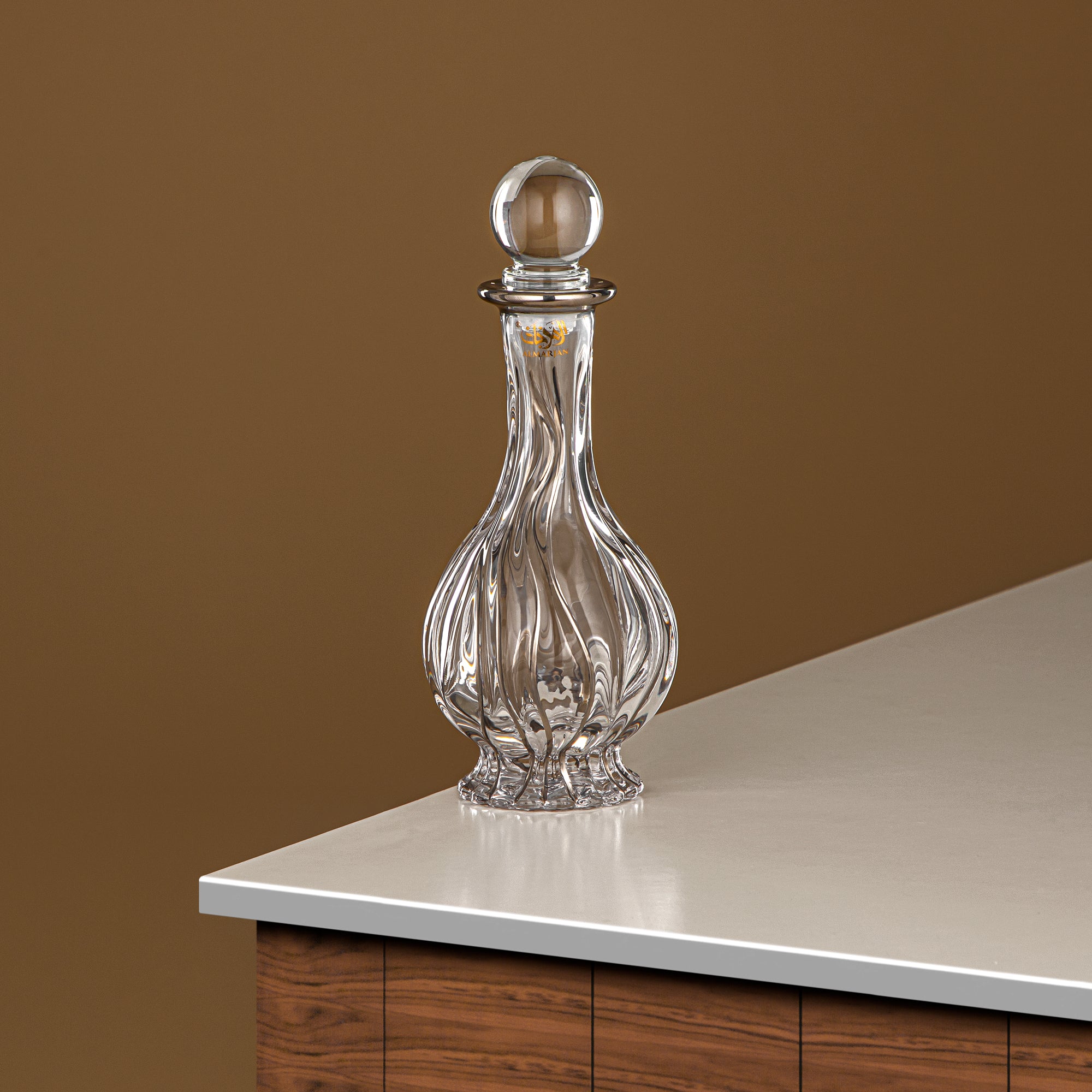 زجاجة عطر المرجان 200 مل (VR-D23-5-Silver) - زجاج بمقبض بجعة | مجموعة البجعة