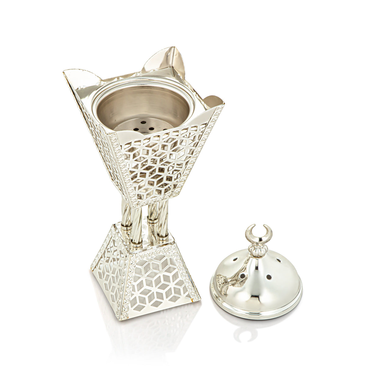 Almarjan 10 CM Incense Burner Silver - AZ-262S/S