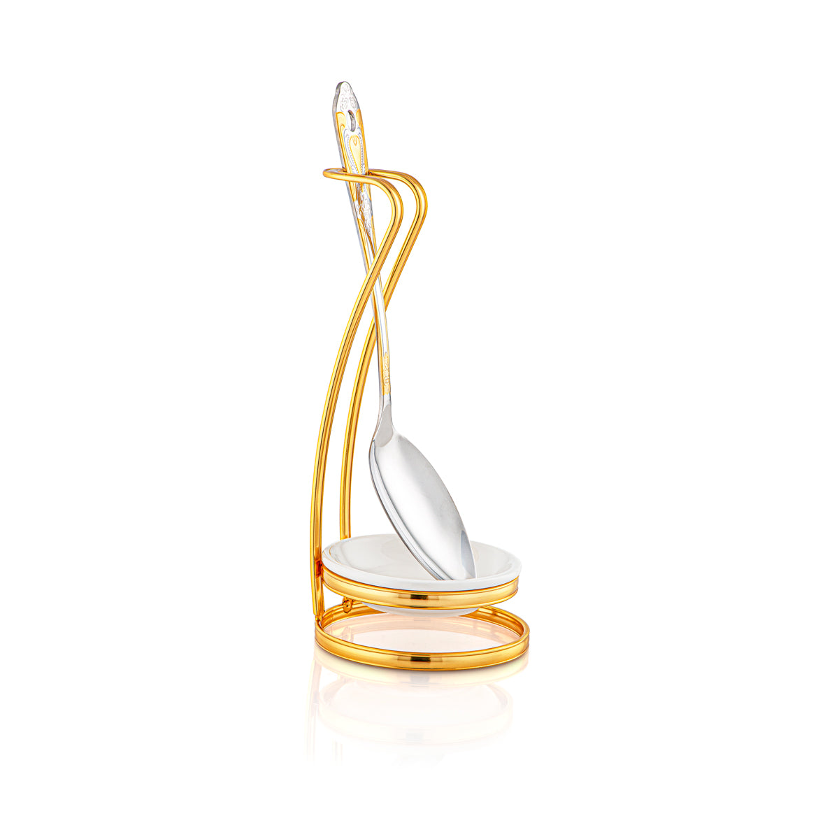 Almarjan Single Spoon Holder With Spoon Gold - STS0012937