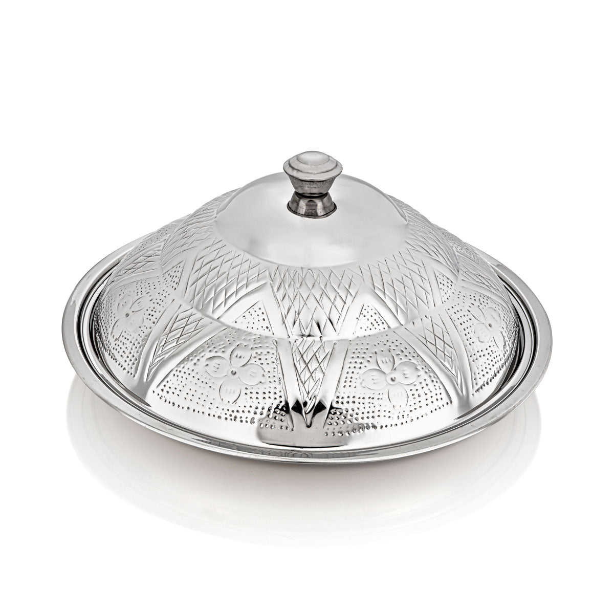 Almarjan 50 CM Stainless Steel Koozy Tray Silver - H22M2