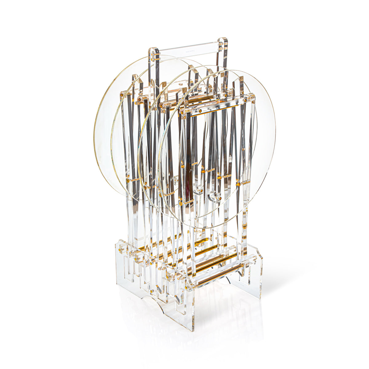 طاولة قهوة اكريليك دائرية 4 قطع من المرجان - ACR1920065