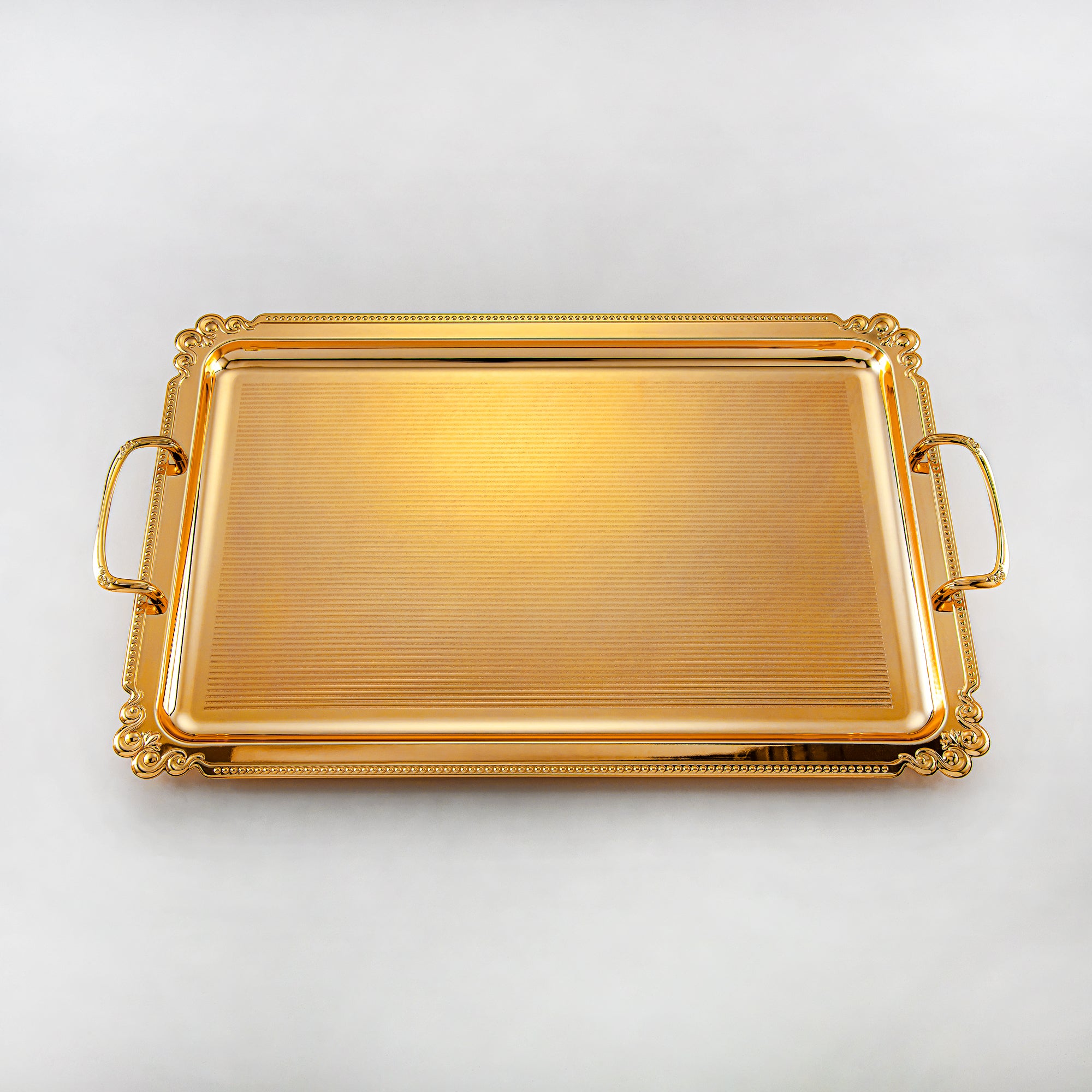 Almarjan Serving Tray, Golden (332XL-FG) | Ramadan & Special Occasions