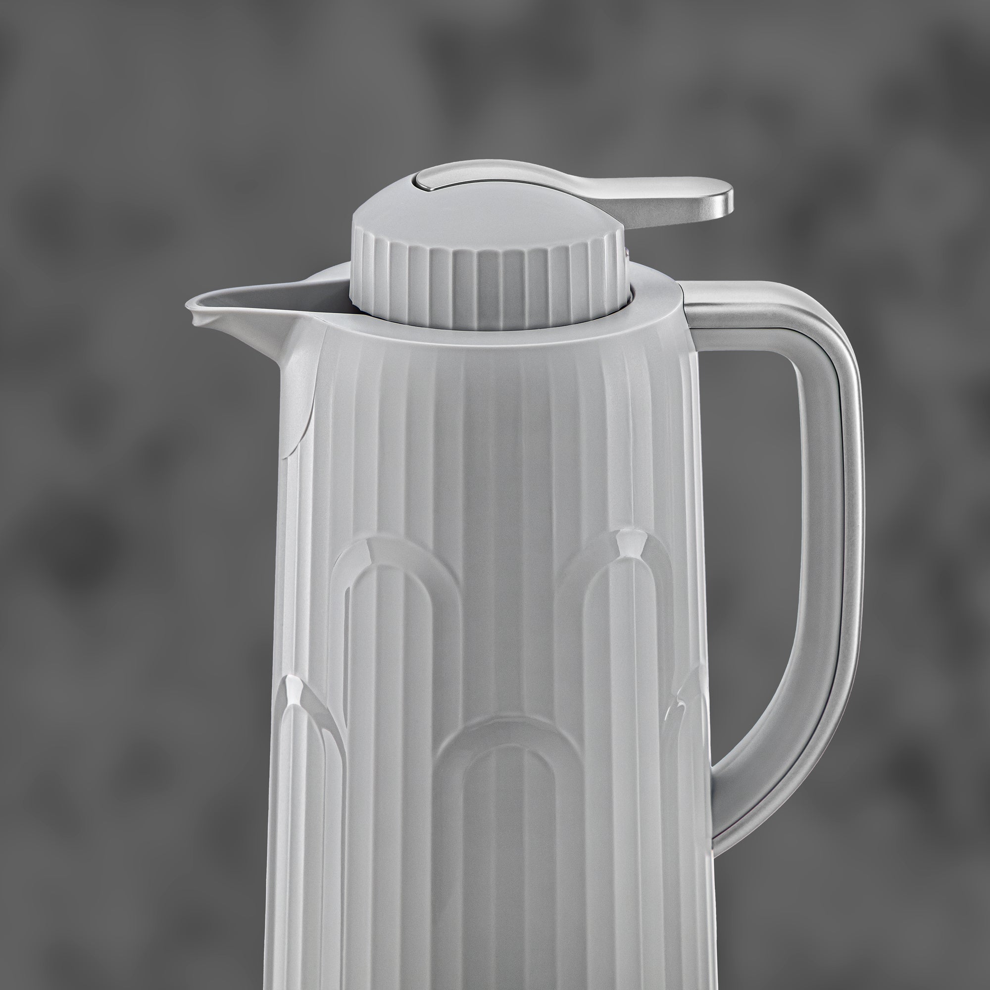 Almarjan Vacuum Flask Set 1L + 1L Grey & Silver