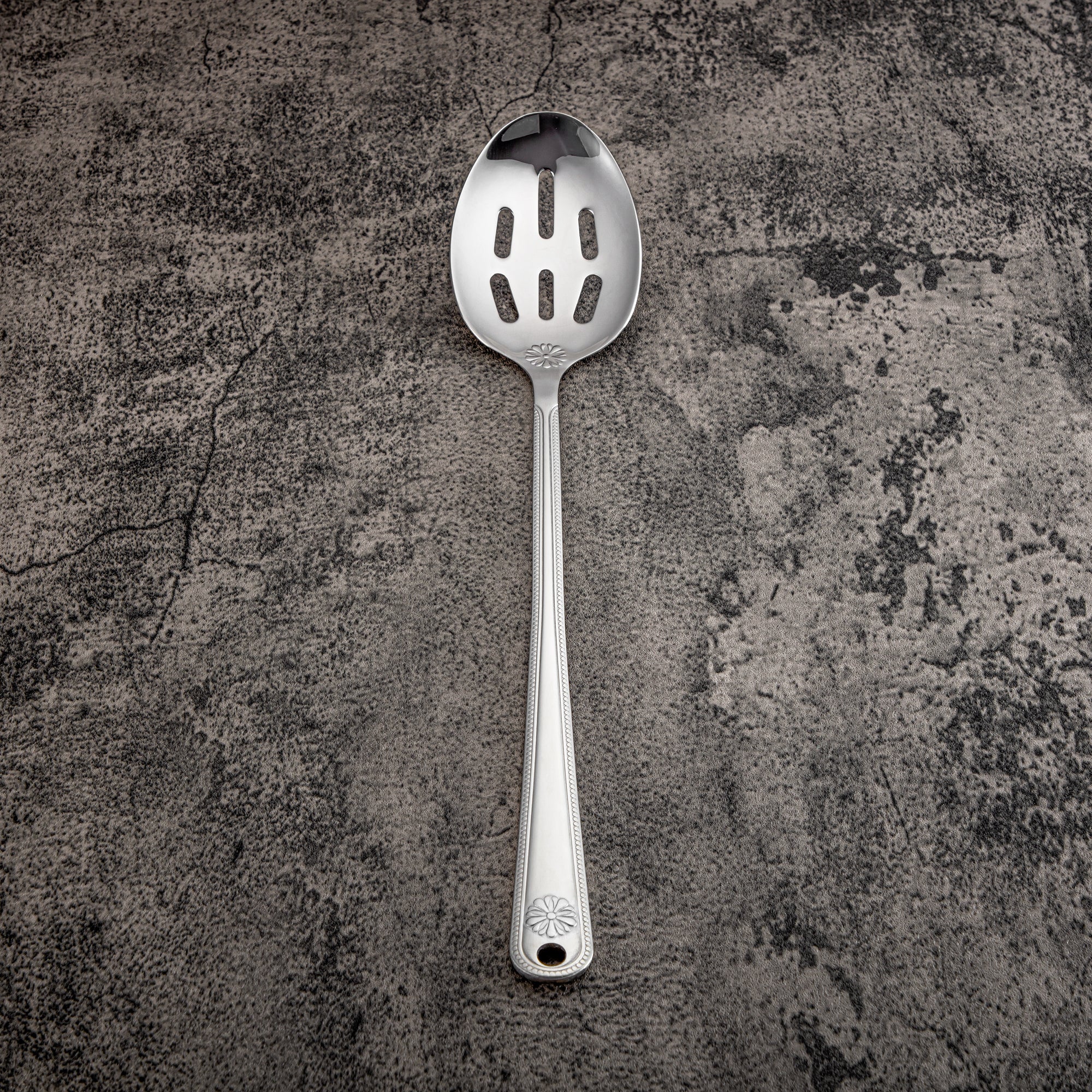 Almarjan Slotted Spoon, Stainless Steel, Silver (CUT0010411) Elegant Flatware