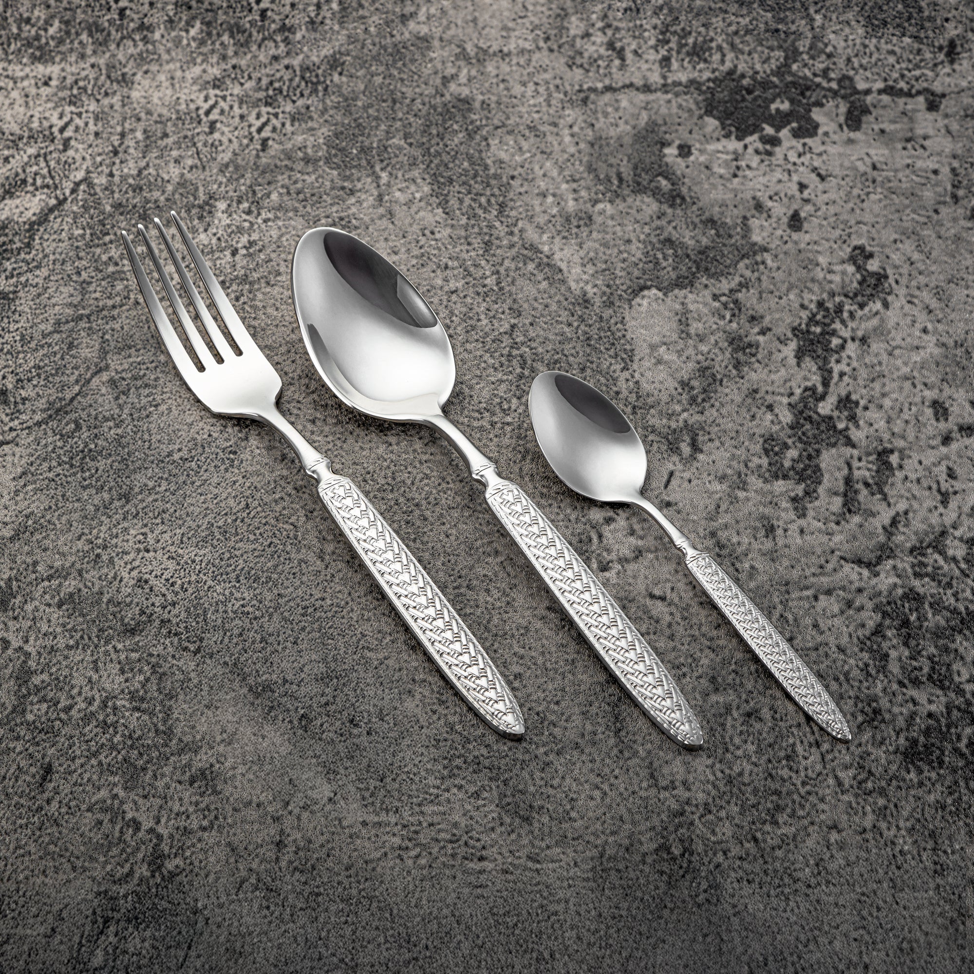 Almarjan Cutlery Set 40 Pieces, Stainless Steel, Silver (CUT0010465) Elegant Cutlery Set
