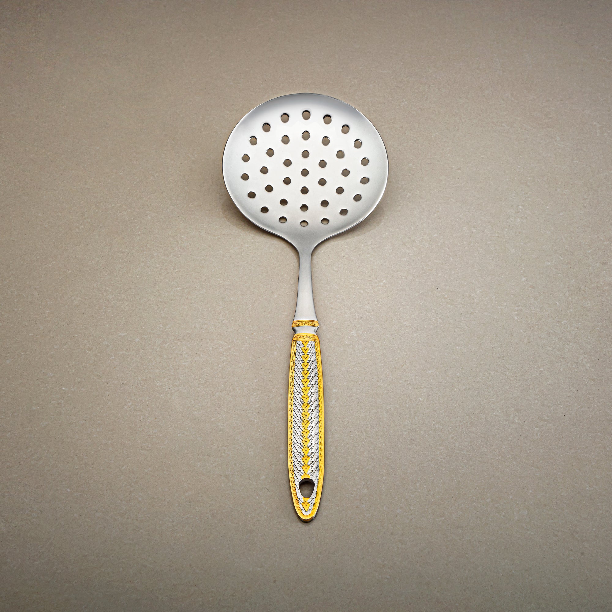 Almarjan Small Skimmer, Stainless Steel, Silver & Gold (CUT0010484) Elegant Flatware