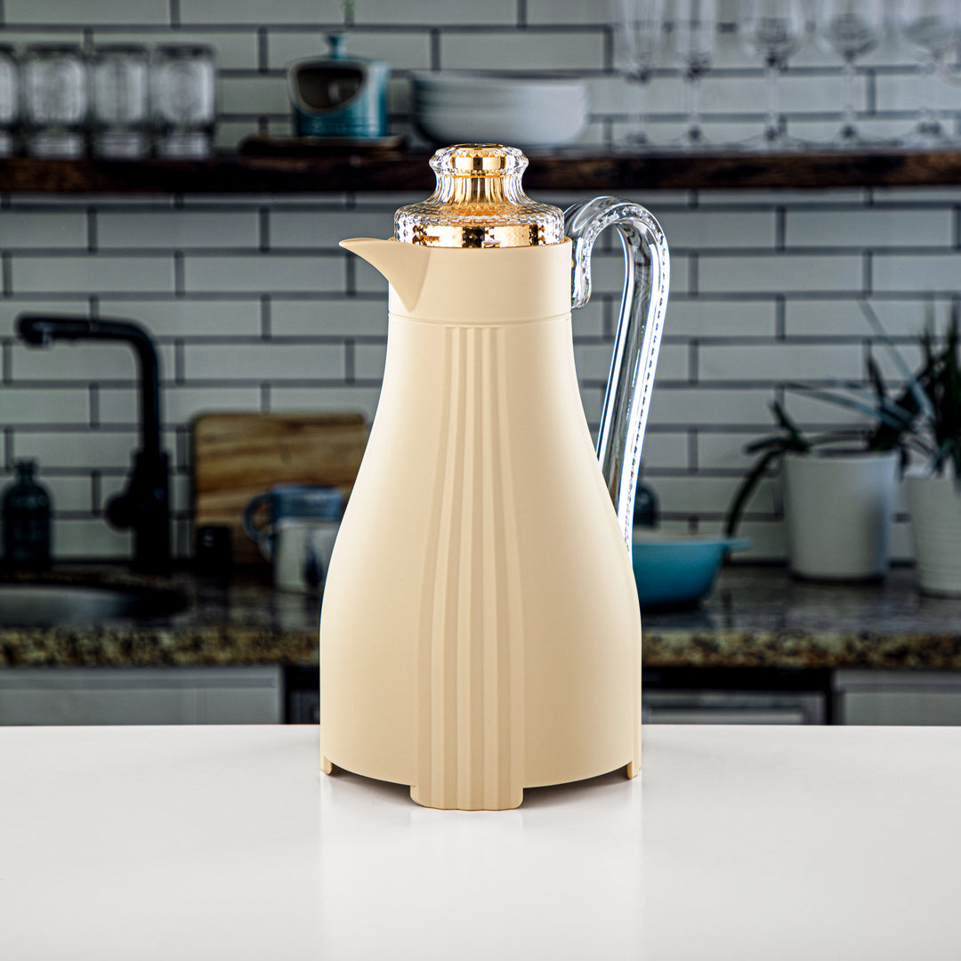 Almarjan 2 Pieces Vacuum Flask Set Beige & Gold - FG205 AB-100 MBG/G