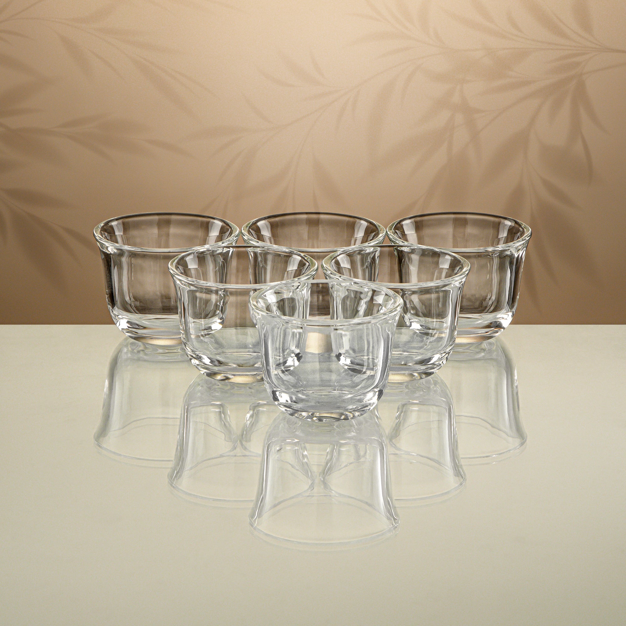Almarjan Tea Set 18 Pieces Clear with Tiffany Green Accents