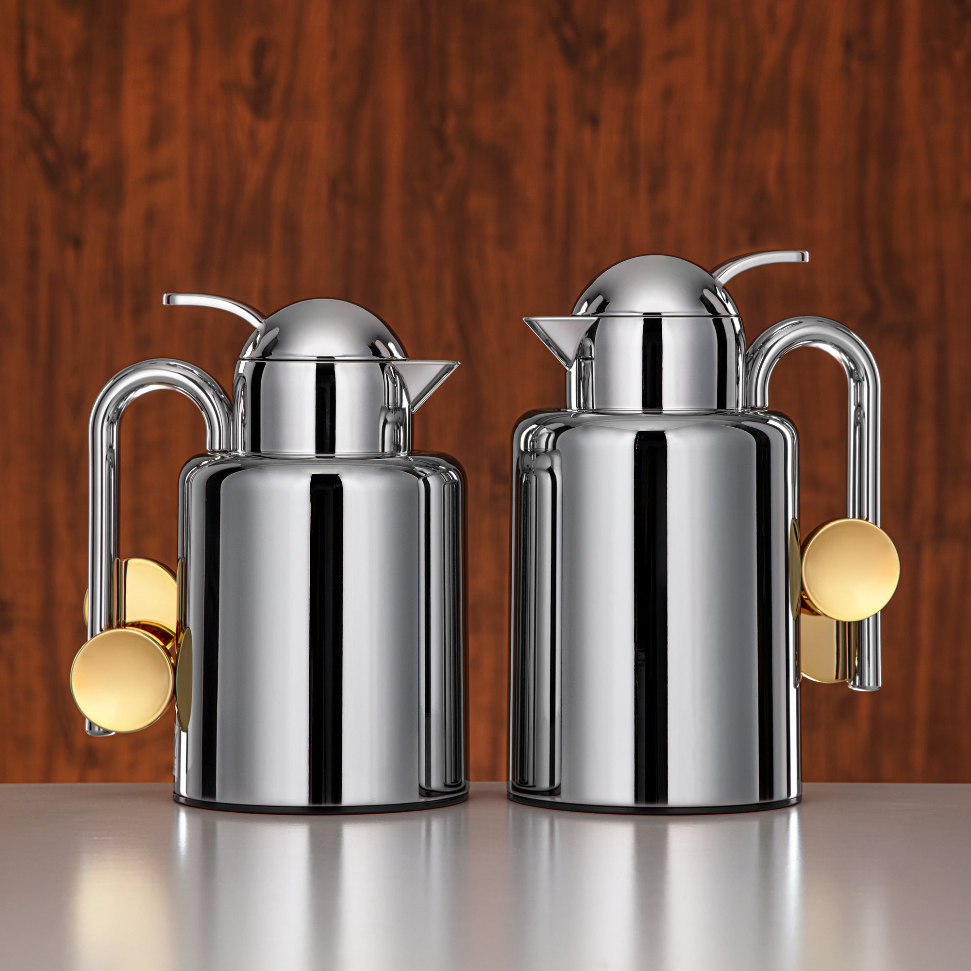 Almarjan Vacuum Flask Set Silver & Gold (FG819-100/150 C/G)