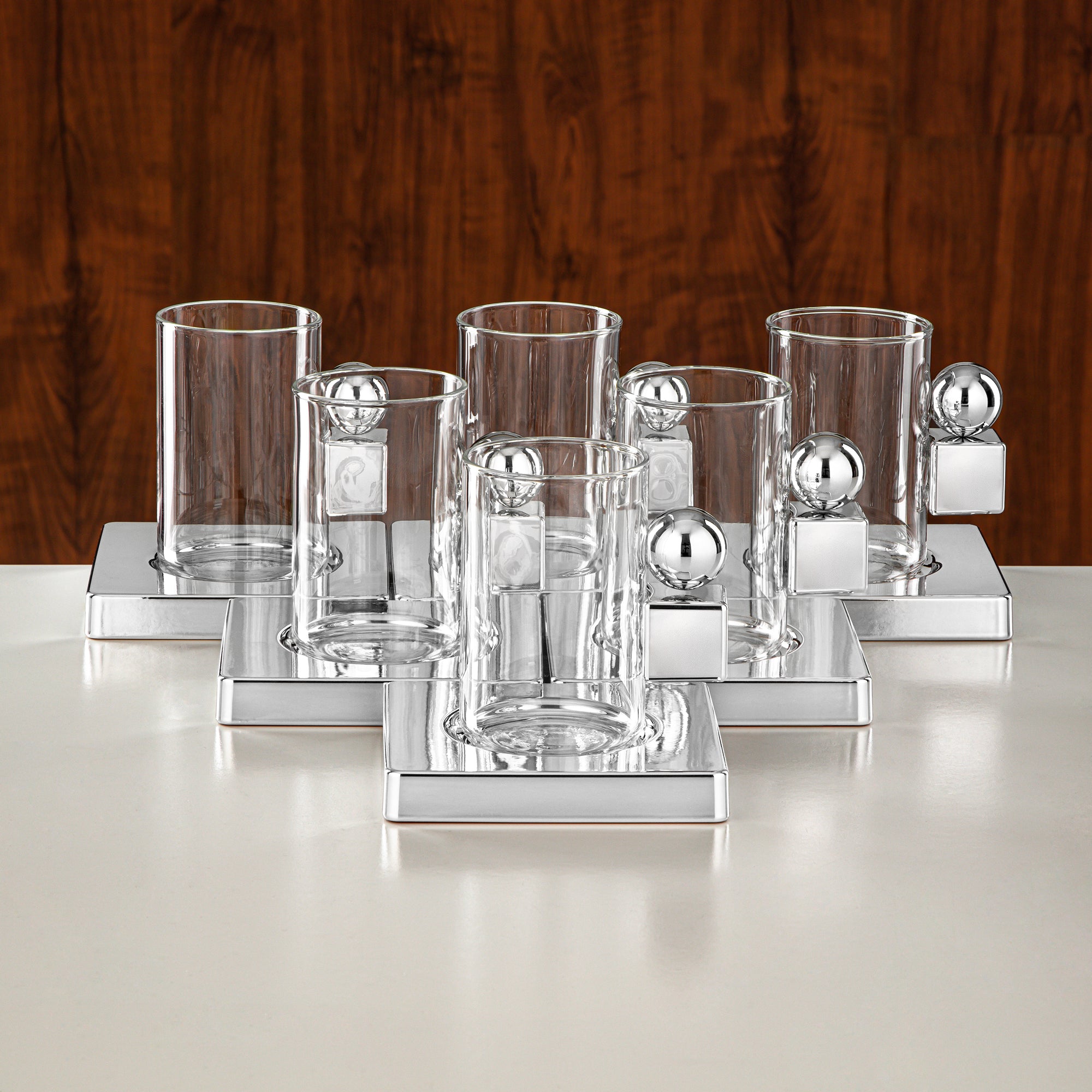 Almarjan Tea Set 18 Pieces Silver