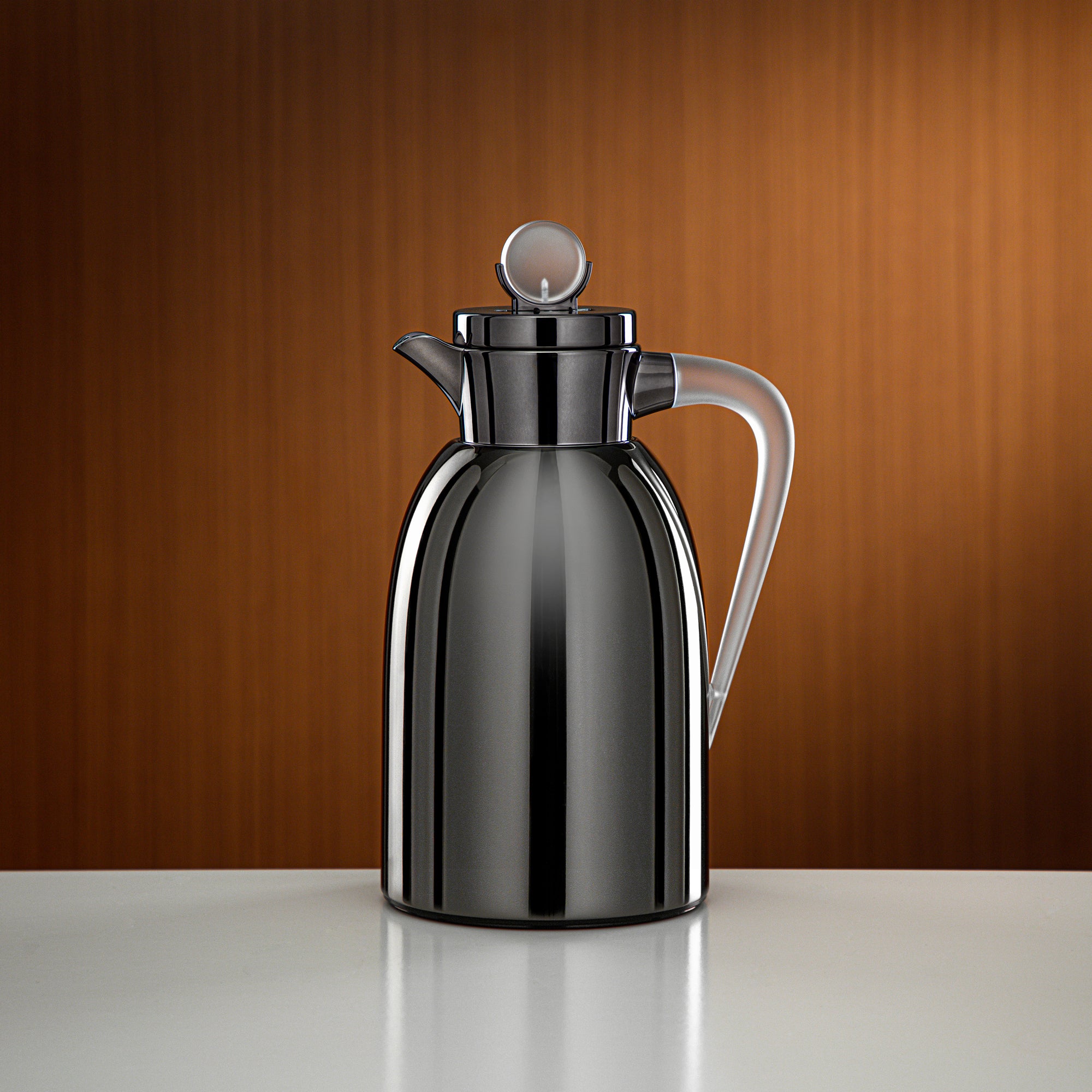 Almarjan Vacuum Flask 1.3L Gun Black & Frost