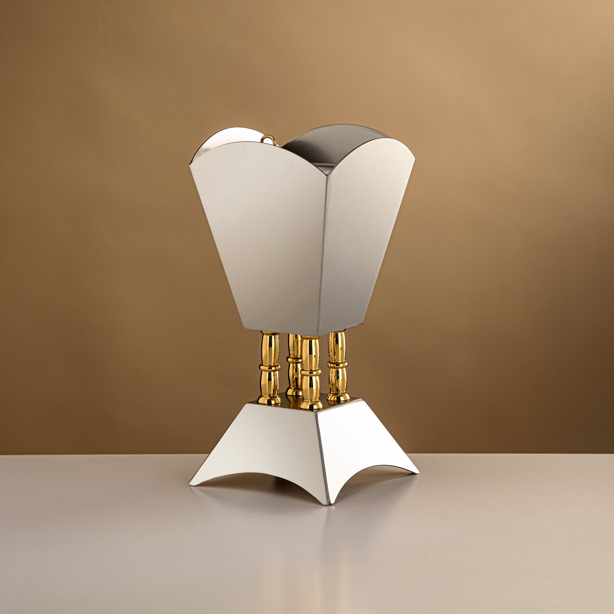 المرجان مبخرة حصيرة 23.5 سم نيكل وذهب - HT2506065