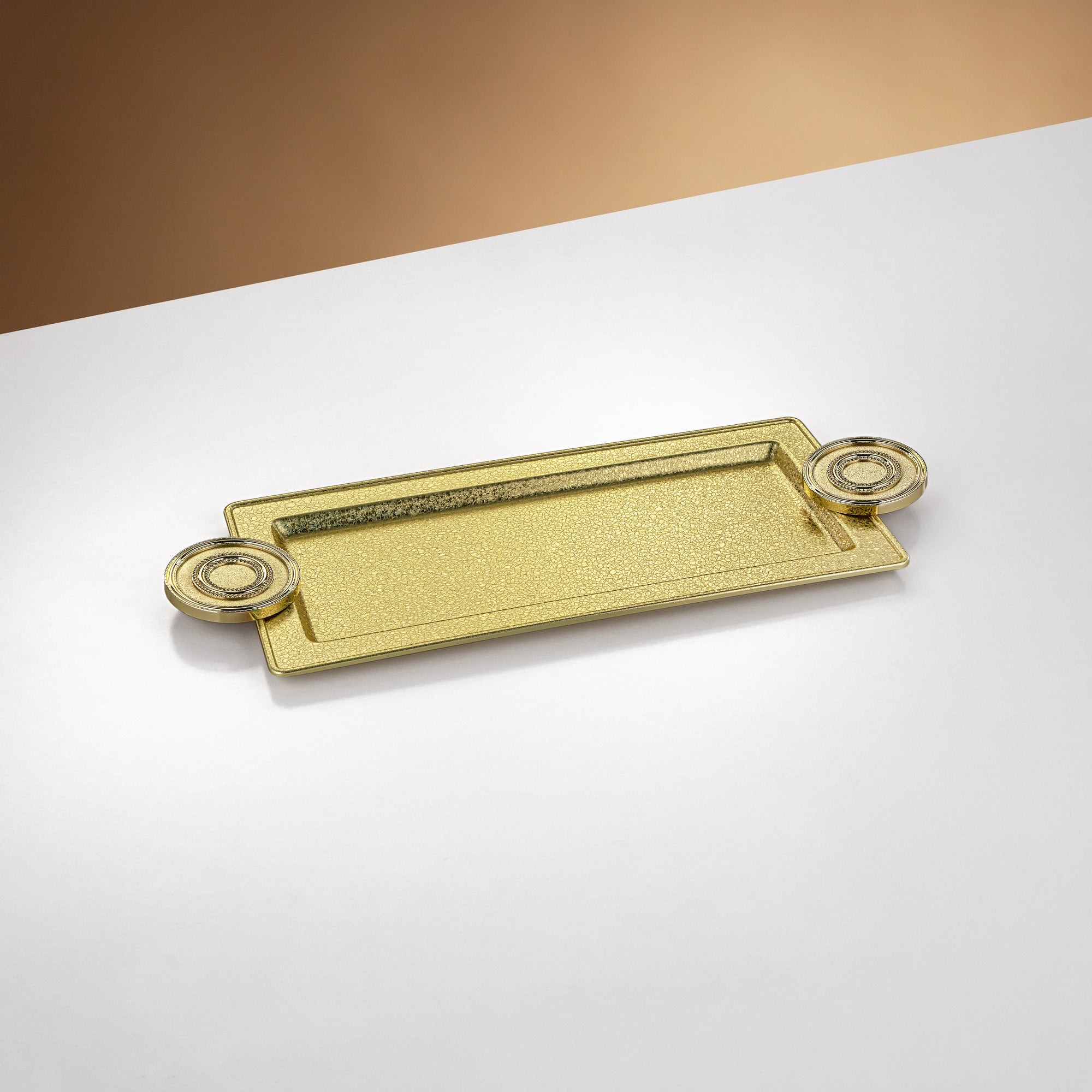 Almarjan Serving Tray 50 cm Brass Crackle