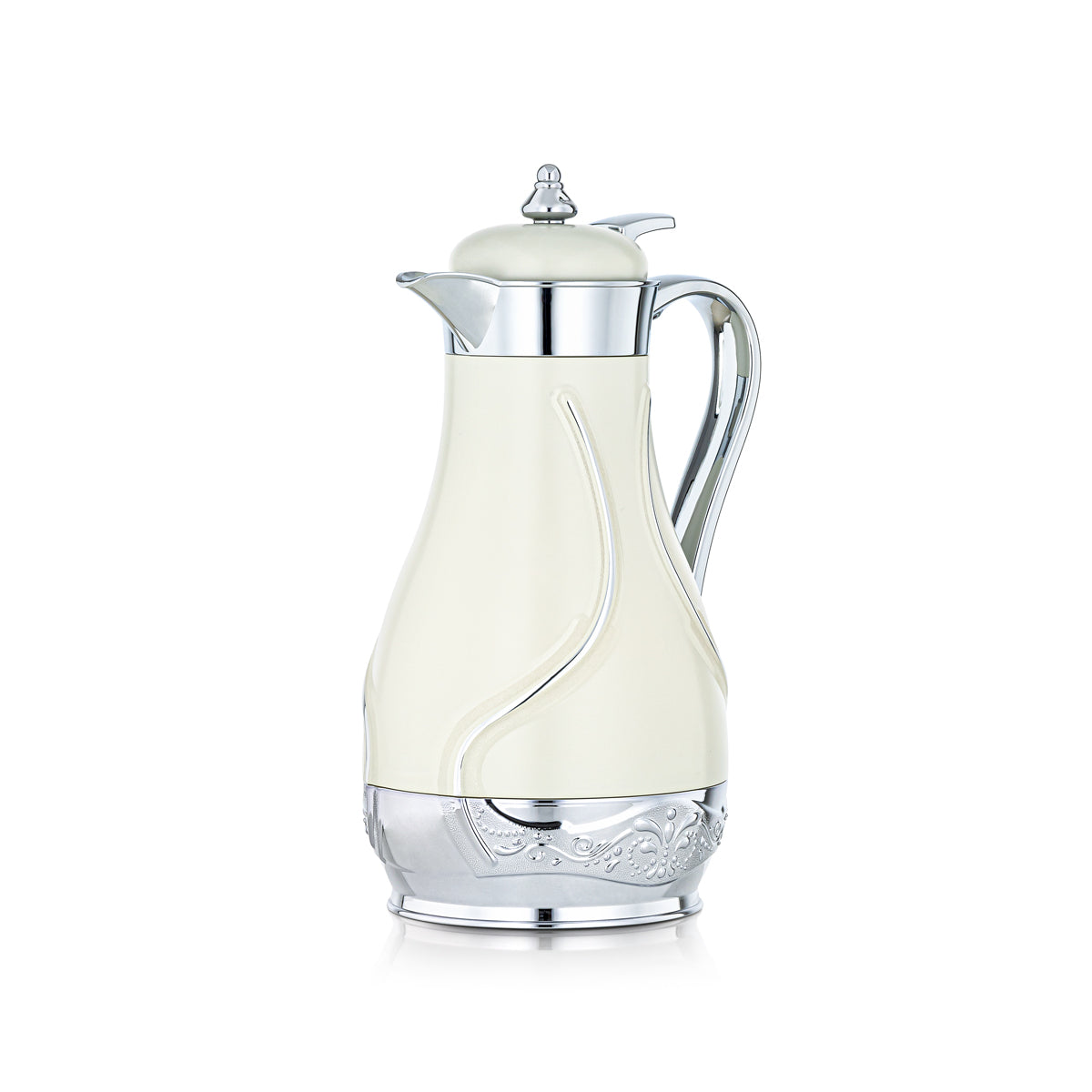 Almarjan 2 Pieces Vacuum Flask Set White & Silver - QKP-0700/1000Q330YZC-H195N