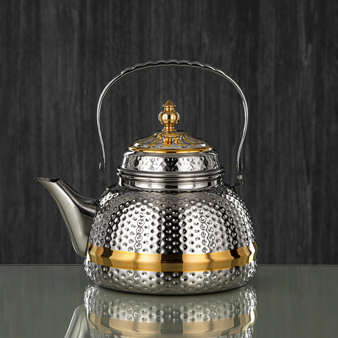 Almarjan 2 Liter Barari Collection Stainless Steel Tea Kettle Silver & Gold - STS0013085