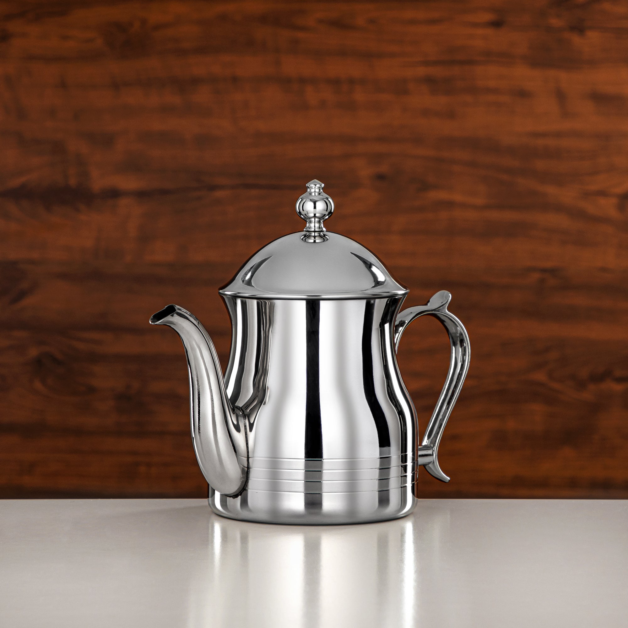 Almarjan Teapot 24oz Silver – Elegance