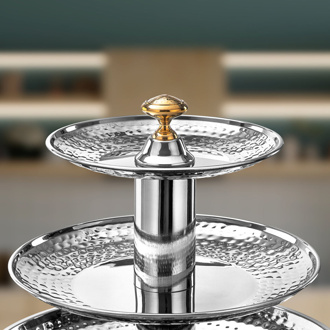 Almarjan 4 Tier Stainless Steel Sweet Stand Silver - STS0200756