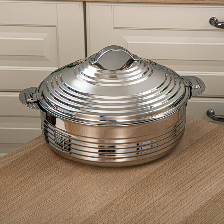 Almarjan 4 Pieces Royal Collection Stainless Steel Hot Pot Silver - H23P4