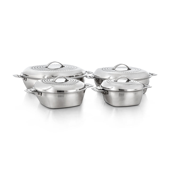 Almarjan 4 Pieces Ohood Collection Stainless Steel Hot Pot - H23E6