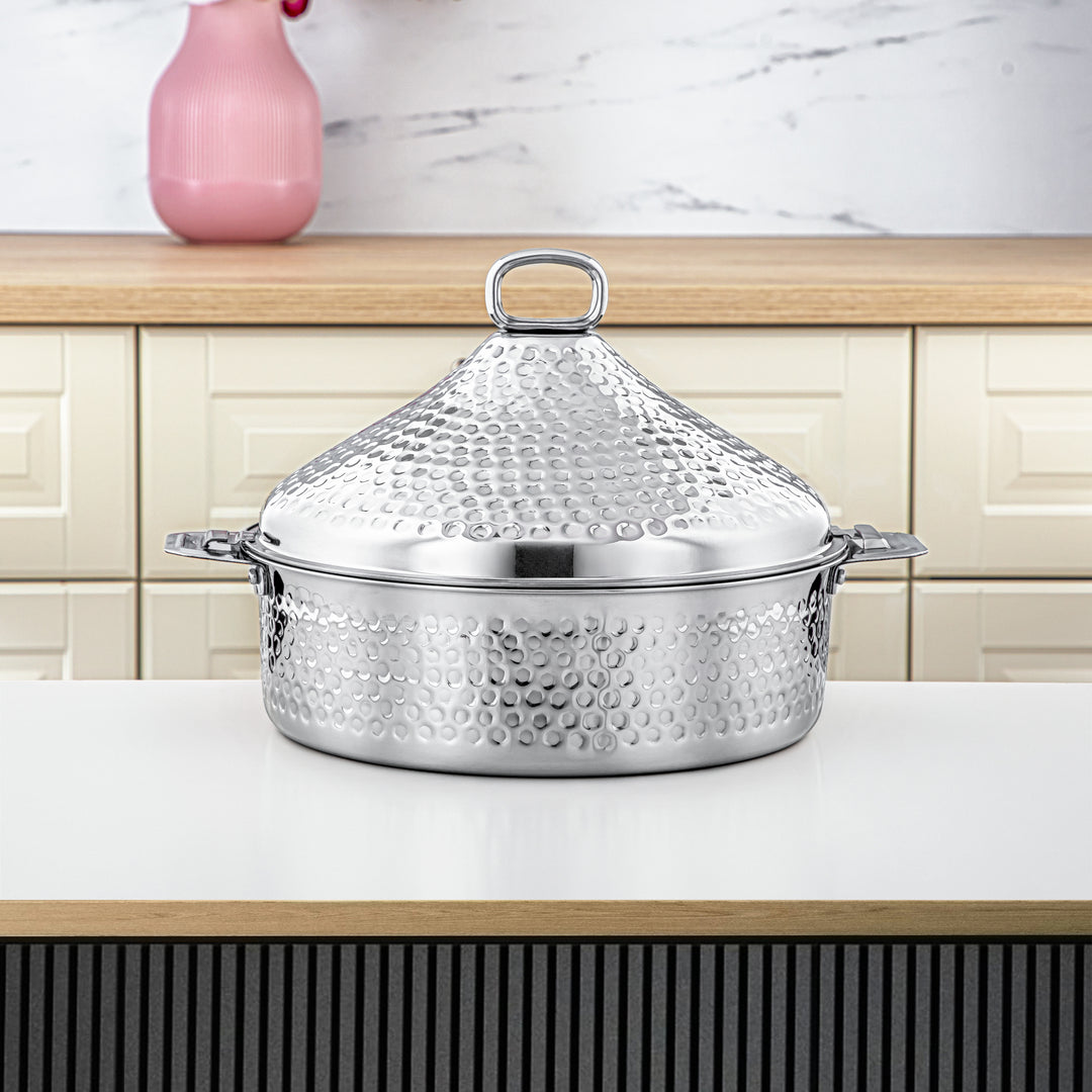 Almarjan 30 CM Abeer Collection Stainless Steel Hot Pot Silver - H24M20