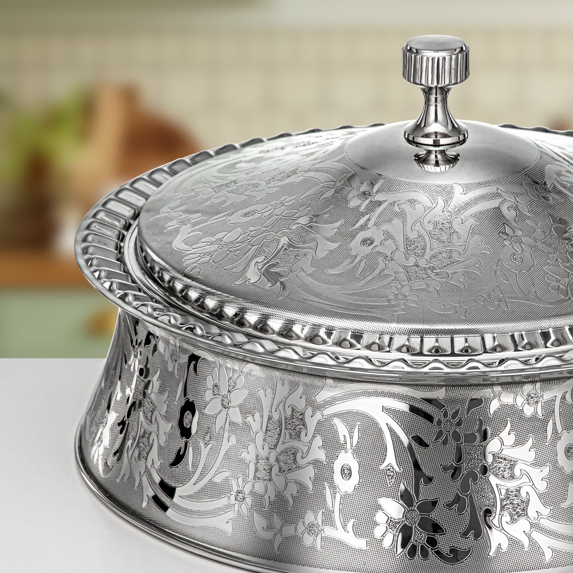 Almarjan Hot Pot Stainless Steel 35 cm – Afrah Collection