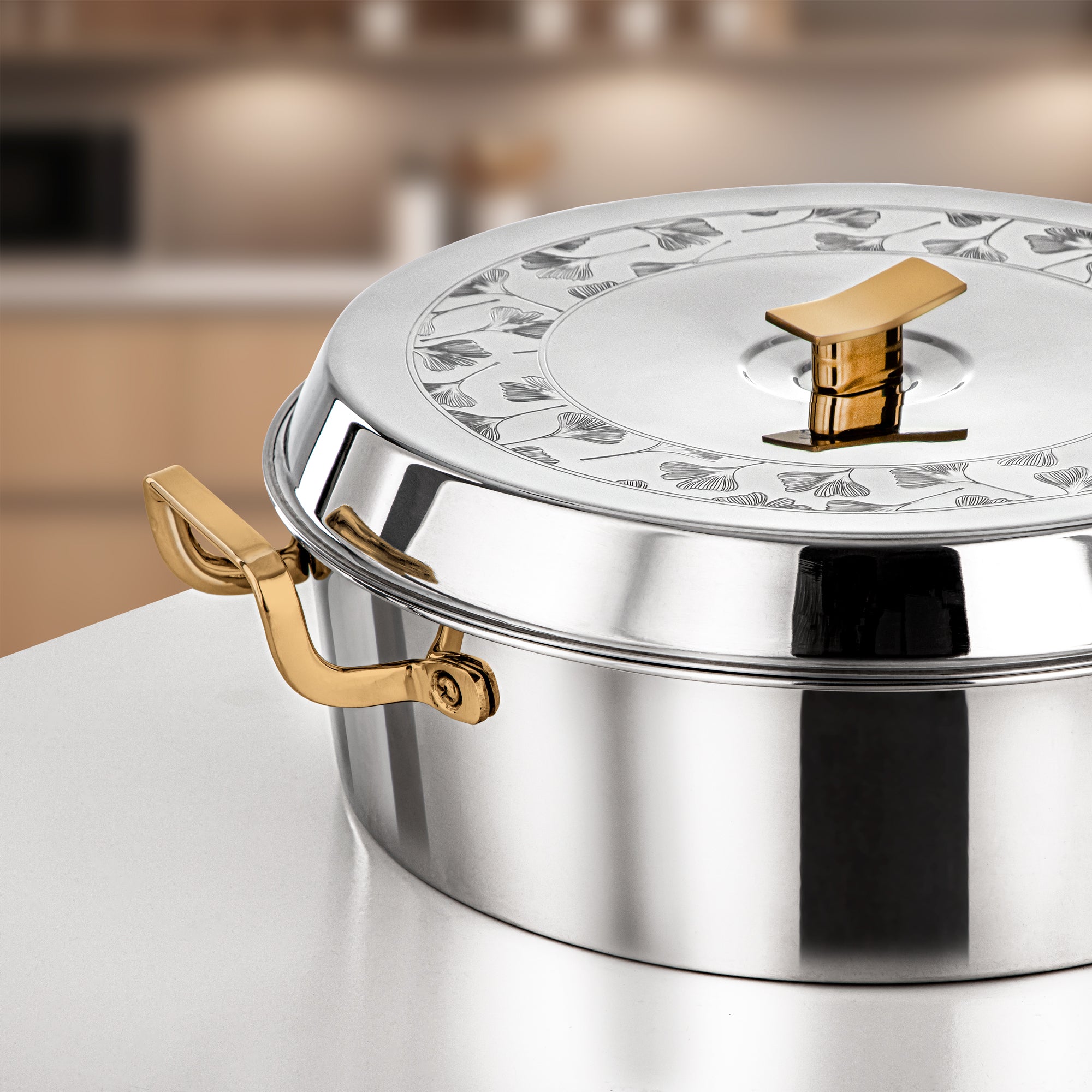 Almarjan Badr Hot Pot Set 3 Pieces Silver & Gold