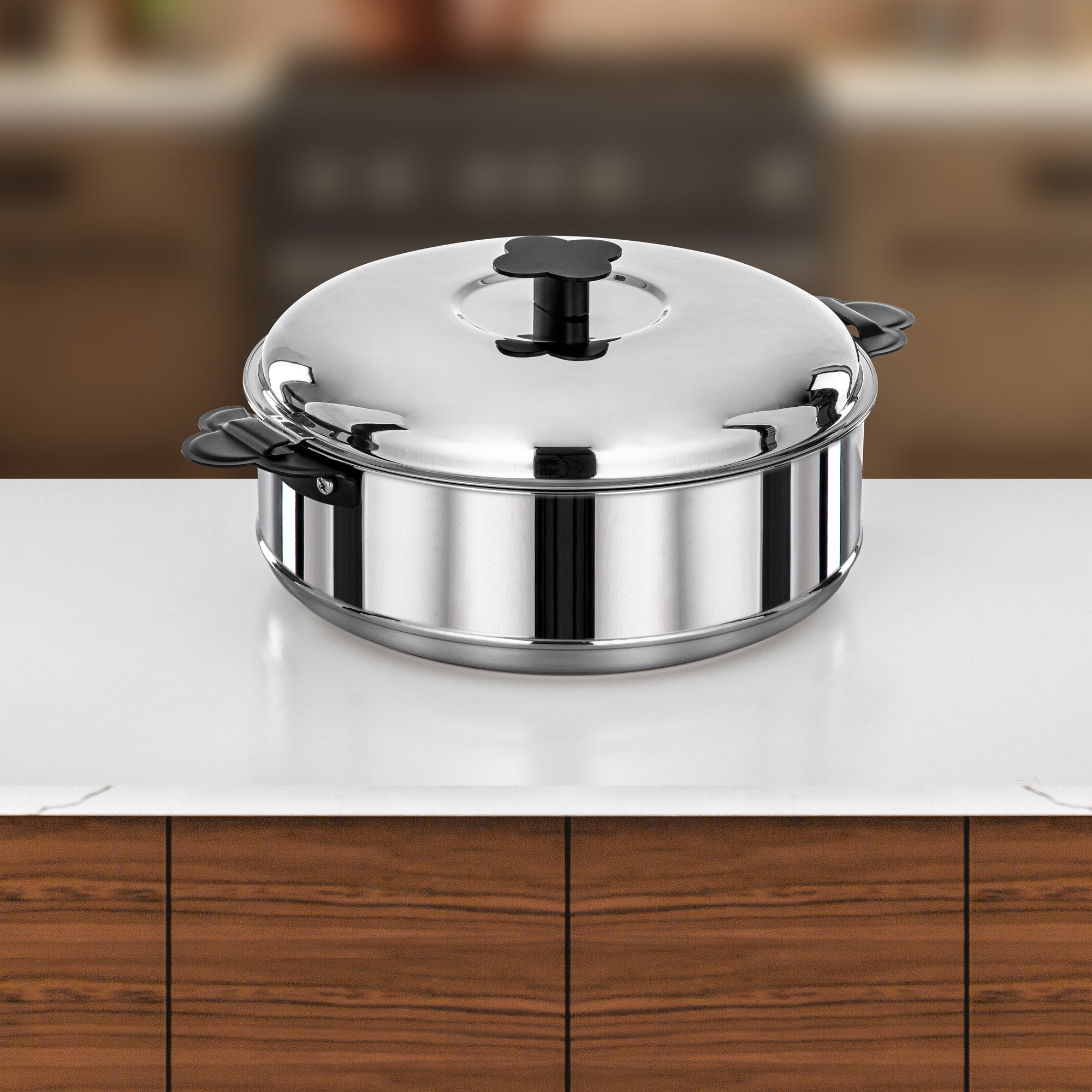 Almarjan Vida Hot Pot Set 3 Pieces 2.5L / 3.5L / 5L Silver