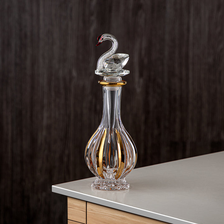 زجاجة عطر المرجان 200 مل (VR-D22-4-Golden) - زجاج بمقبض بجعة | مجموعة البجعة