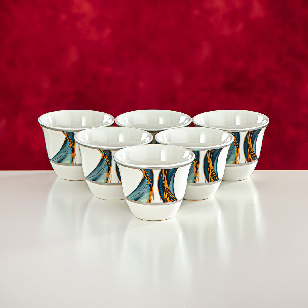 Almarjan 21 Pieces Tea Set With Trolley - YHMA-6