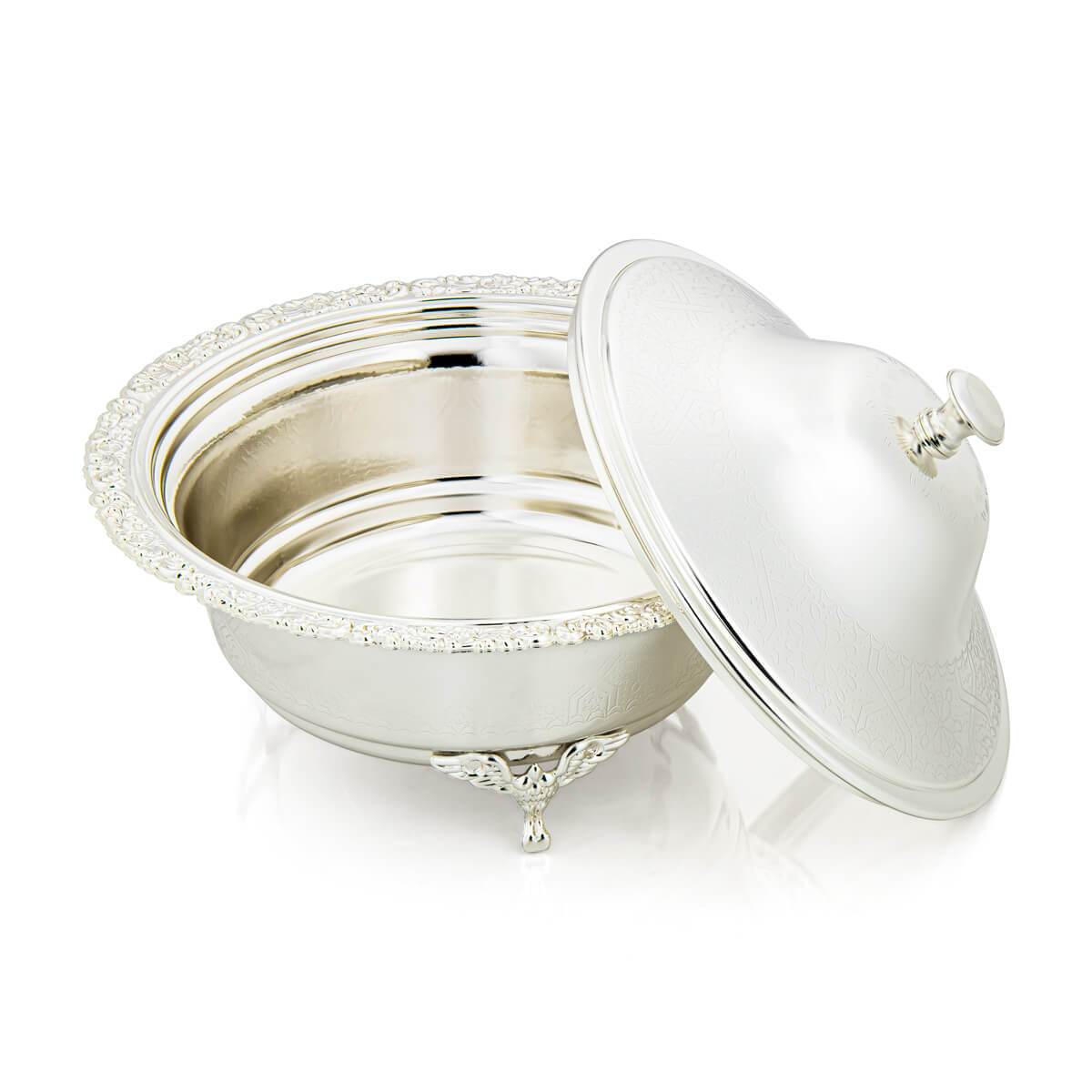 Shop ALMARJAN 22 CM  Date Bowl With Cover Silver at Almarjanstore.com - UAE