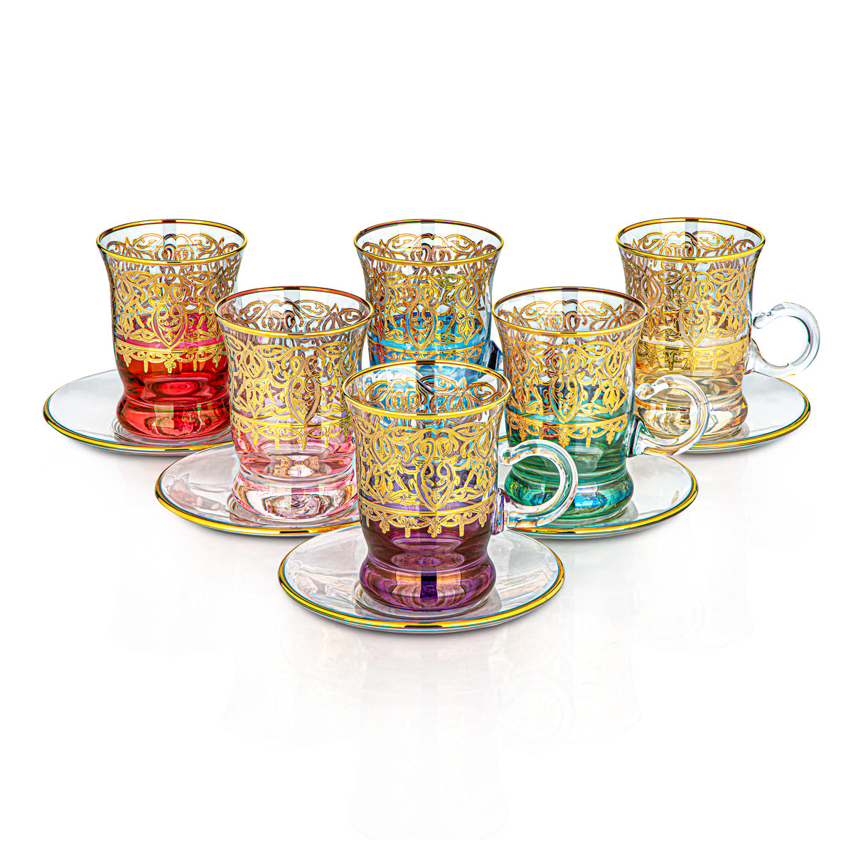 Combi 6 Pieces Glass Tea Cup Set - G955Z-35/11