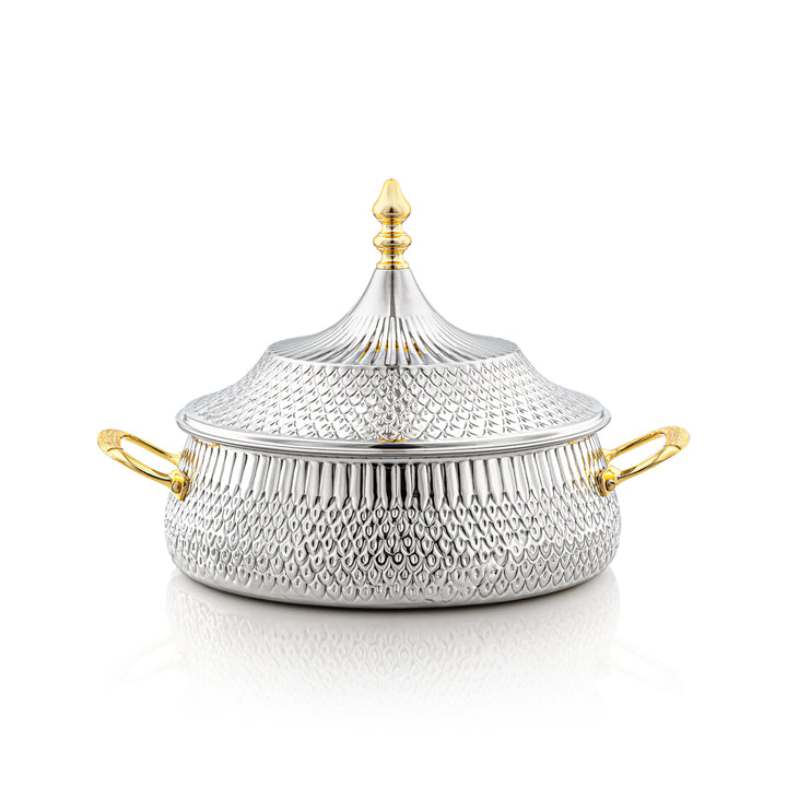 Almarjan 28 CM Brass Hot Pot Silver & Gold - MD-2931C