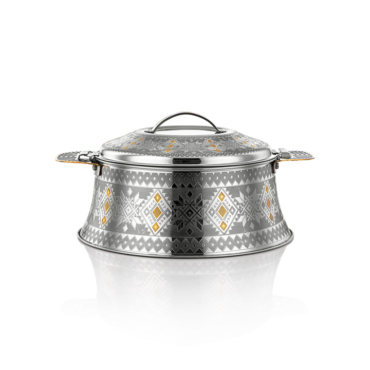 Almarjan 3 Pieces Ahram Collection Stainless Steel Hot Pot Silver & Gold - H23EPG8HG